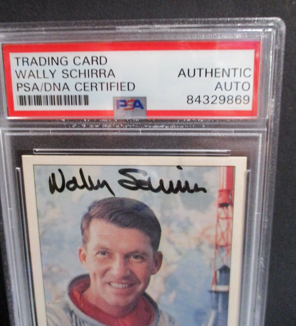 Wally Schirra Astronaut Autographed Signed Space Shots Card PSA Slab Rare