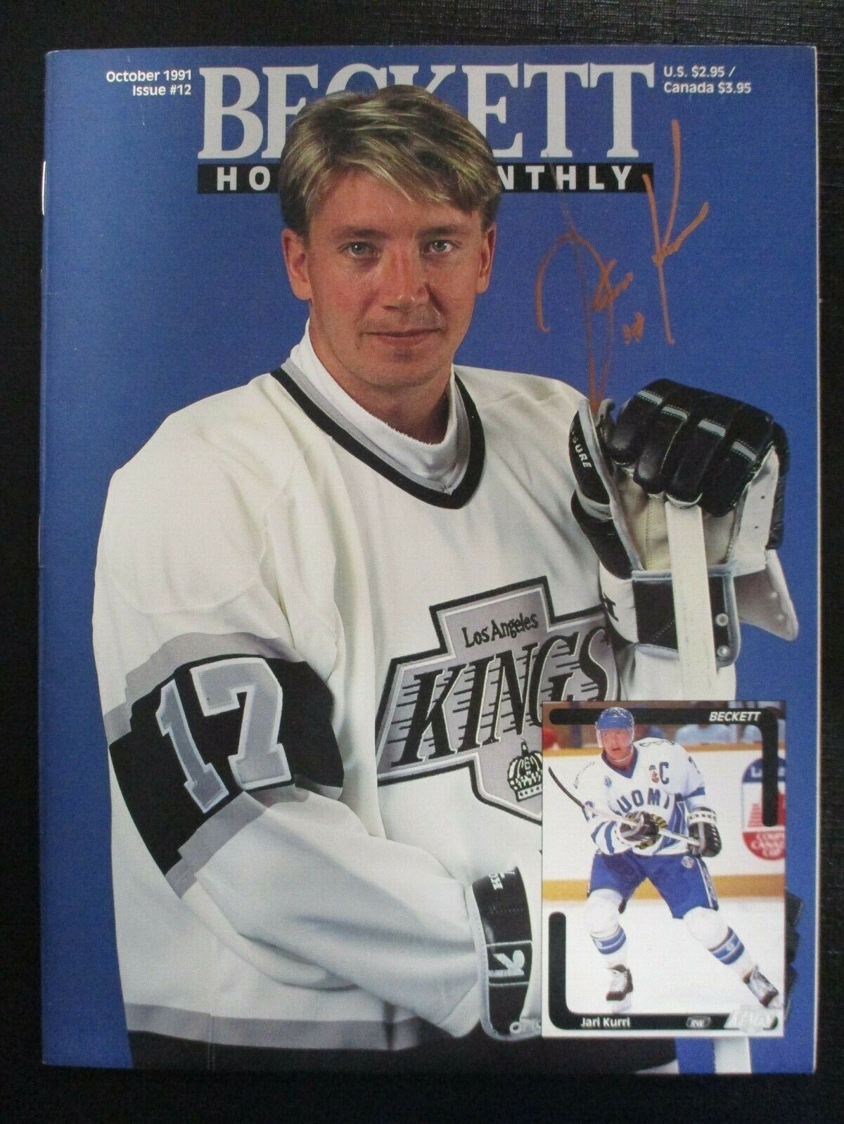 1991 Beckett Magazine Autographed by Jari Kurri Certificate by All Sports