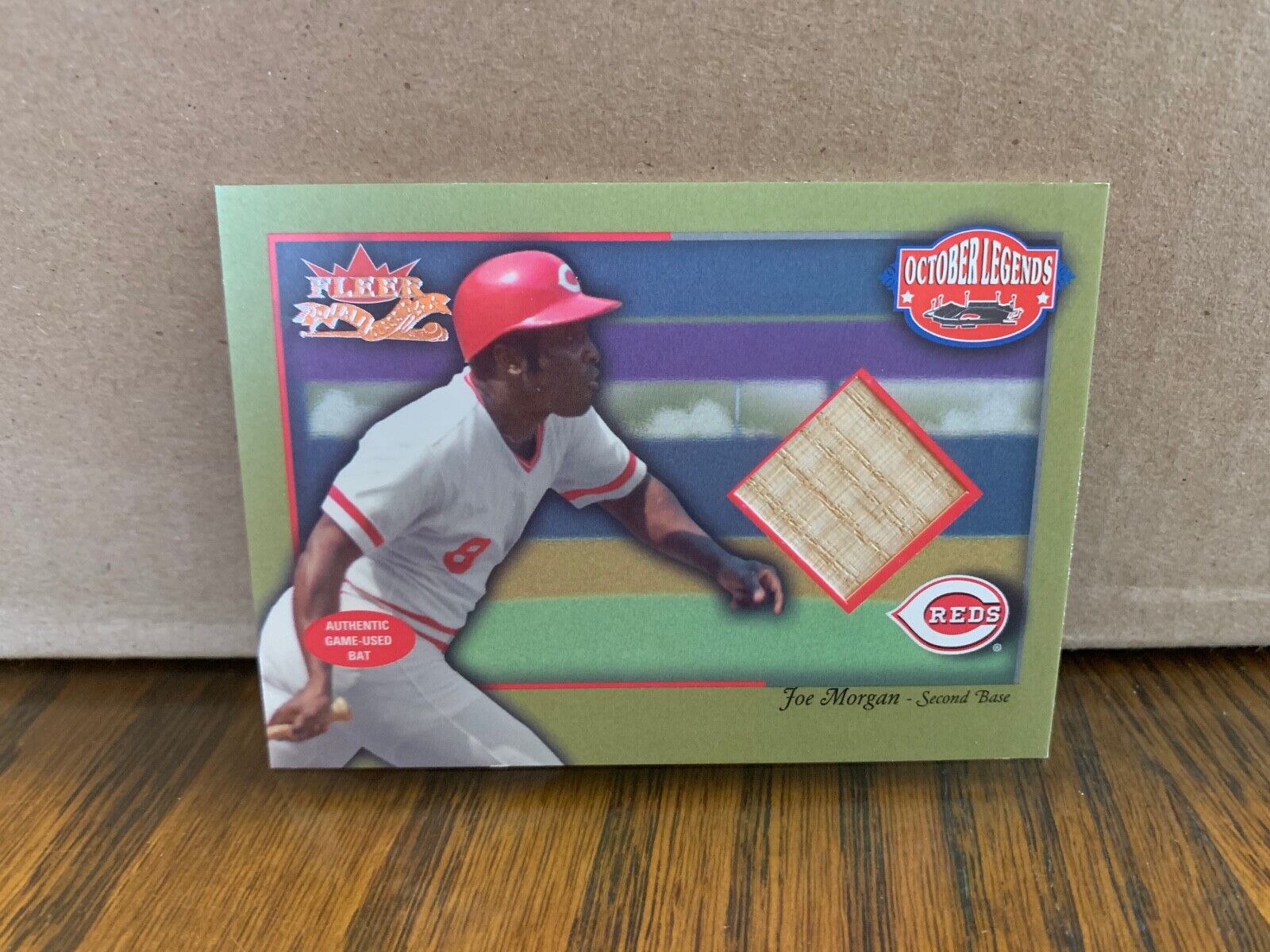 Joe Morgan 2002 Fleer Fall Classics  October Legends Bat Card Reds MLB