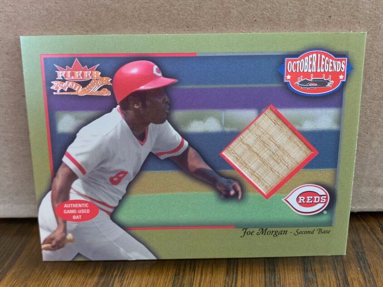 Joe Morgan 2002 Fleer Fall Classics  October Legends Bat Card Reds MLB