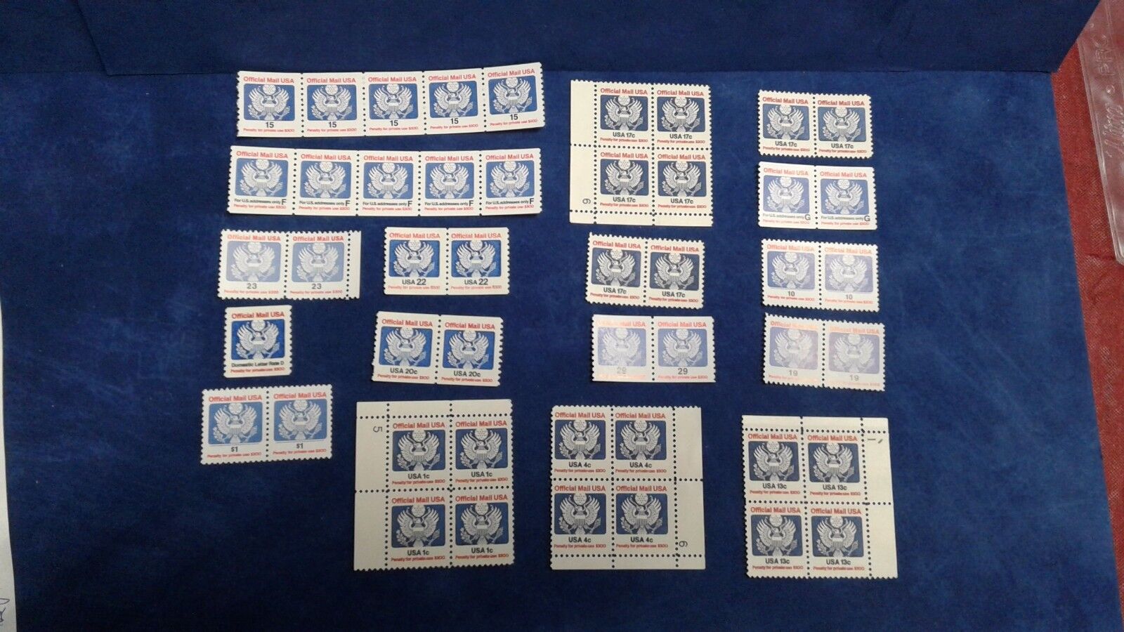 United States Government Stamps Unused lot of 47