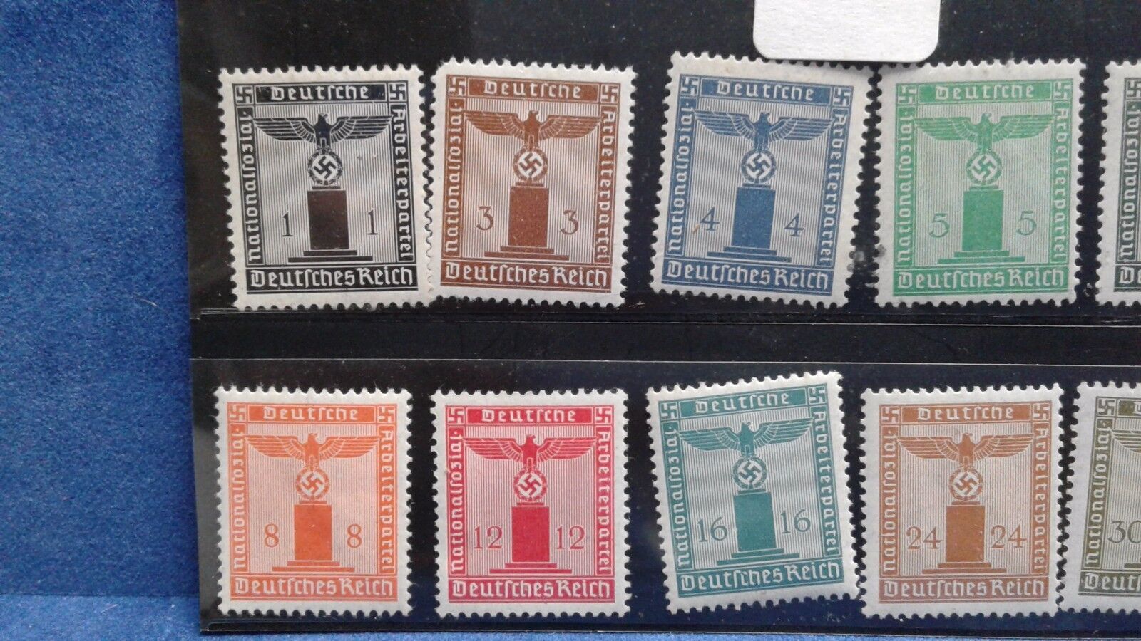 Germany Third Reich 11 Franchise Stamp Set Deutsches Reich