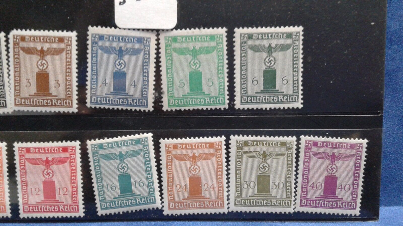 Germany Third Reich 11 Franchise Stamp Set Deutsches Reich