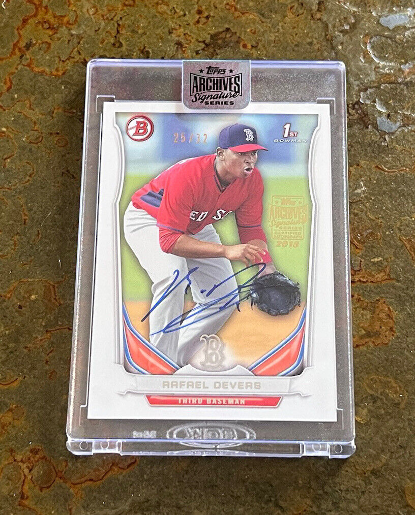 MLB Rafael Devers 2018 Topps Archives Signature Series Rookie Card #25/32