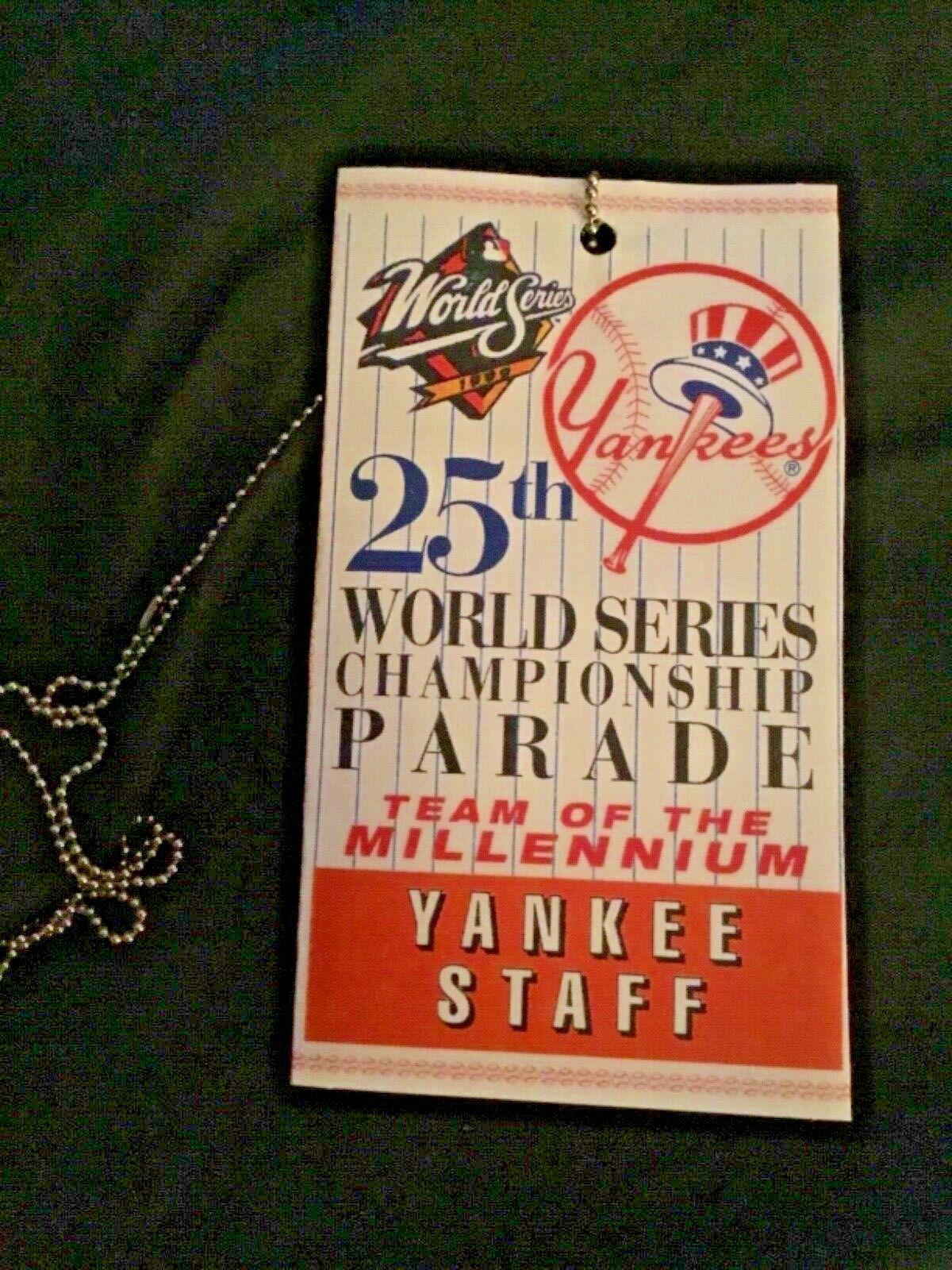 World Series Championship Parade Yankees 25th Yankee Staff Badge