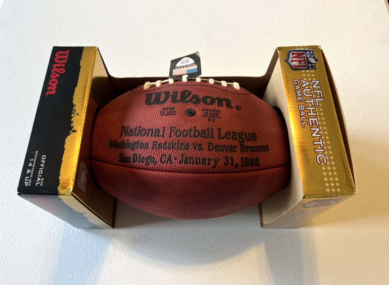 1988 Wilson Duke Super Bowl XXII 22 Football Redskins BALL WILL NOT HOLD AIR