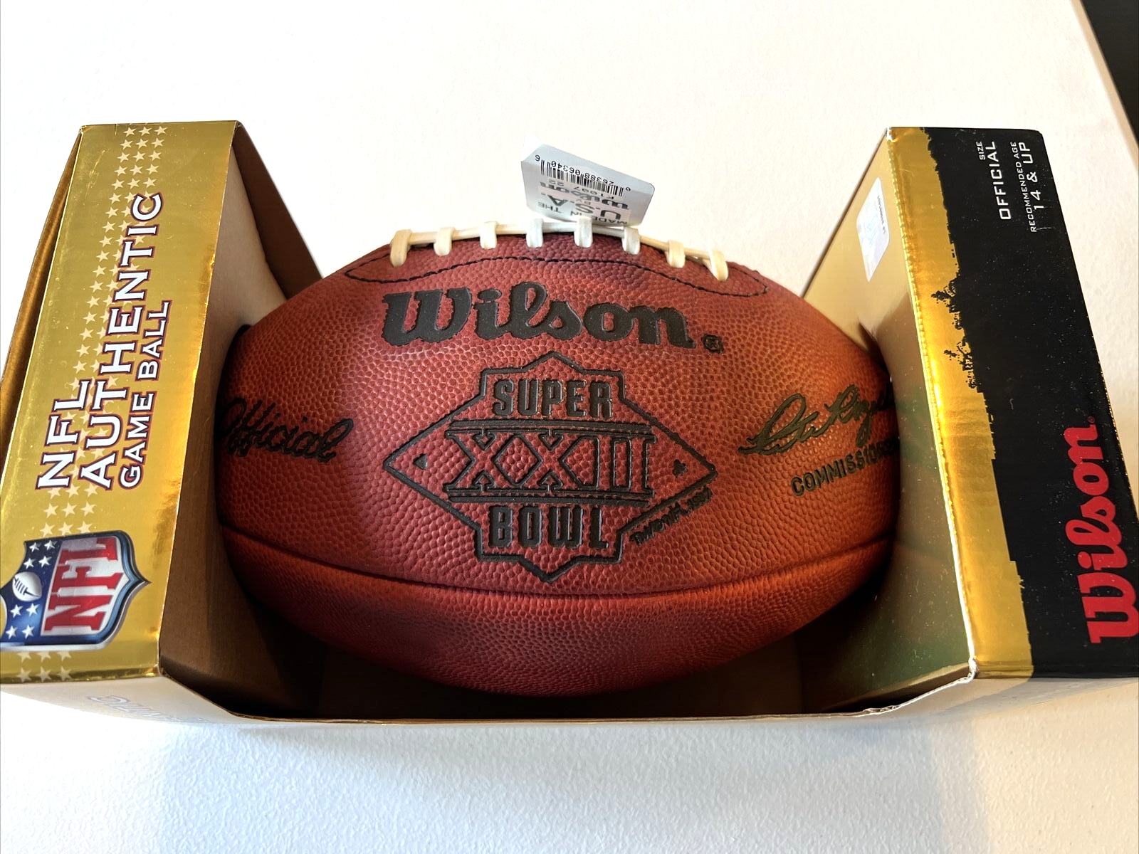 1988 Wilson Duke Super Bowl XXII 22 Football Redskins BALL WILL NOT HOLD AIR