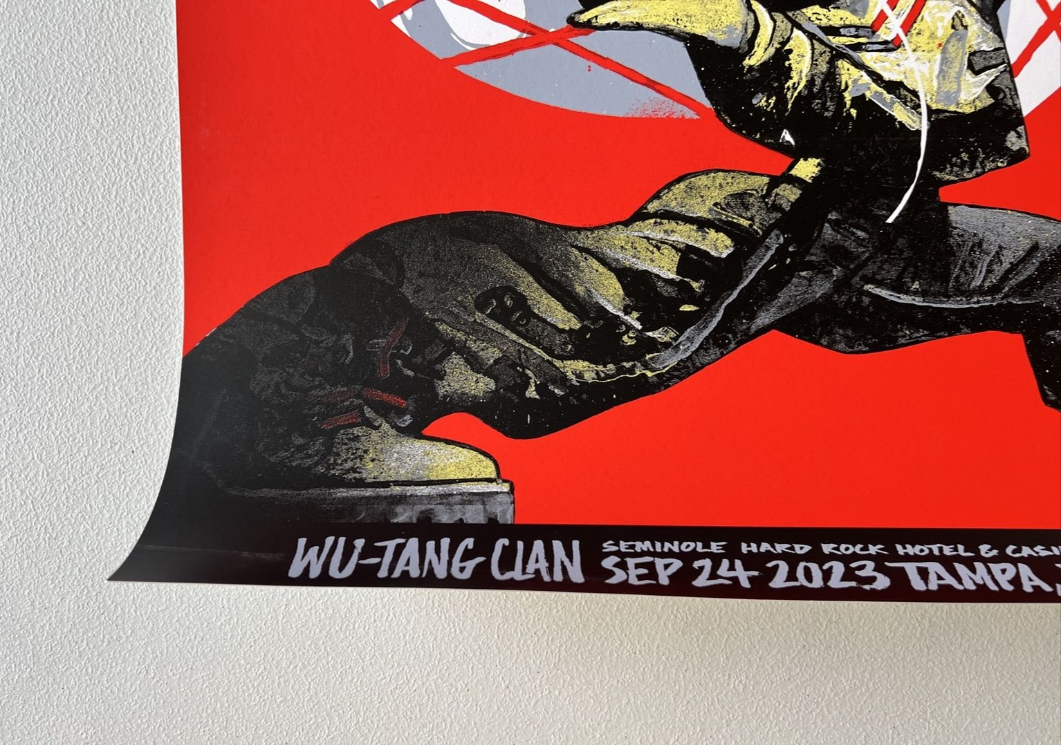 Wu Tang Hard Rock Concert Poster 18x24 Inches Tampa FL September 24th 2023 OFFIC