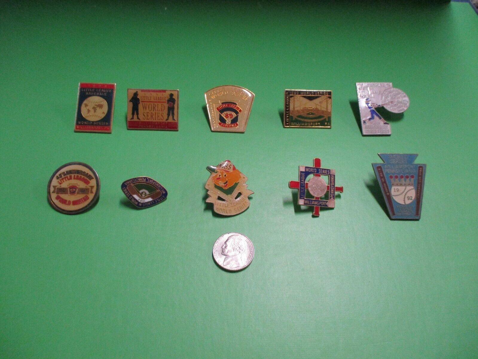 1984 - 1993 Little League World Series Baseball Lot Of 10 Pins