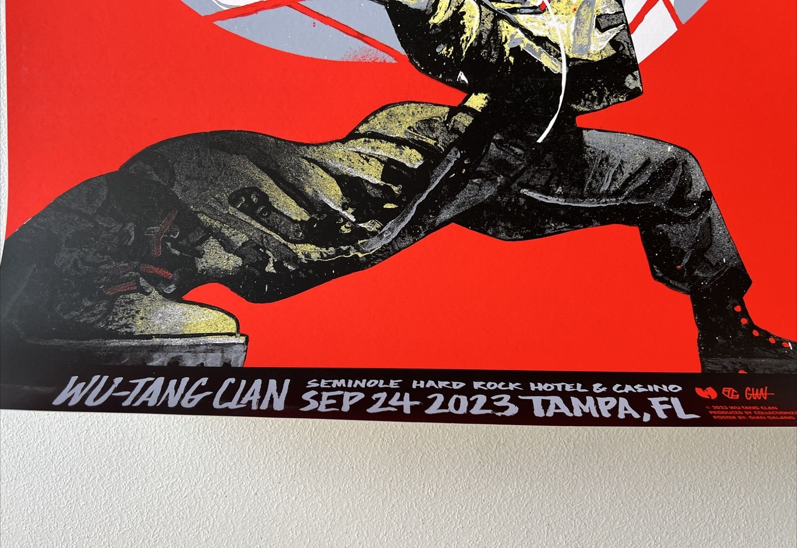 Wu Tang Hard Rock Concert Poster 18x24 Inches Tampa FL September 24th 2023 OFFIC