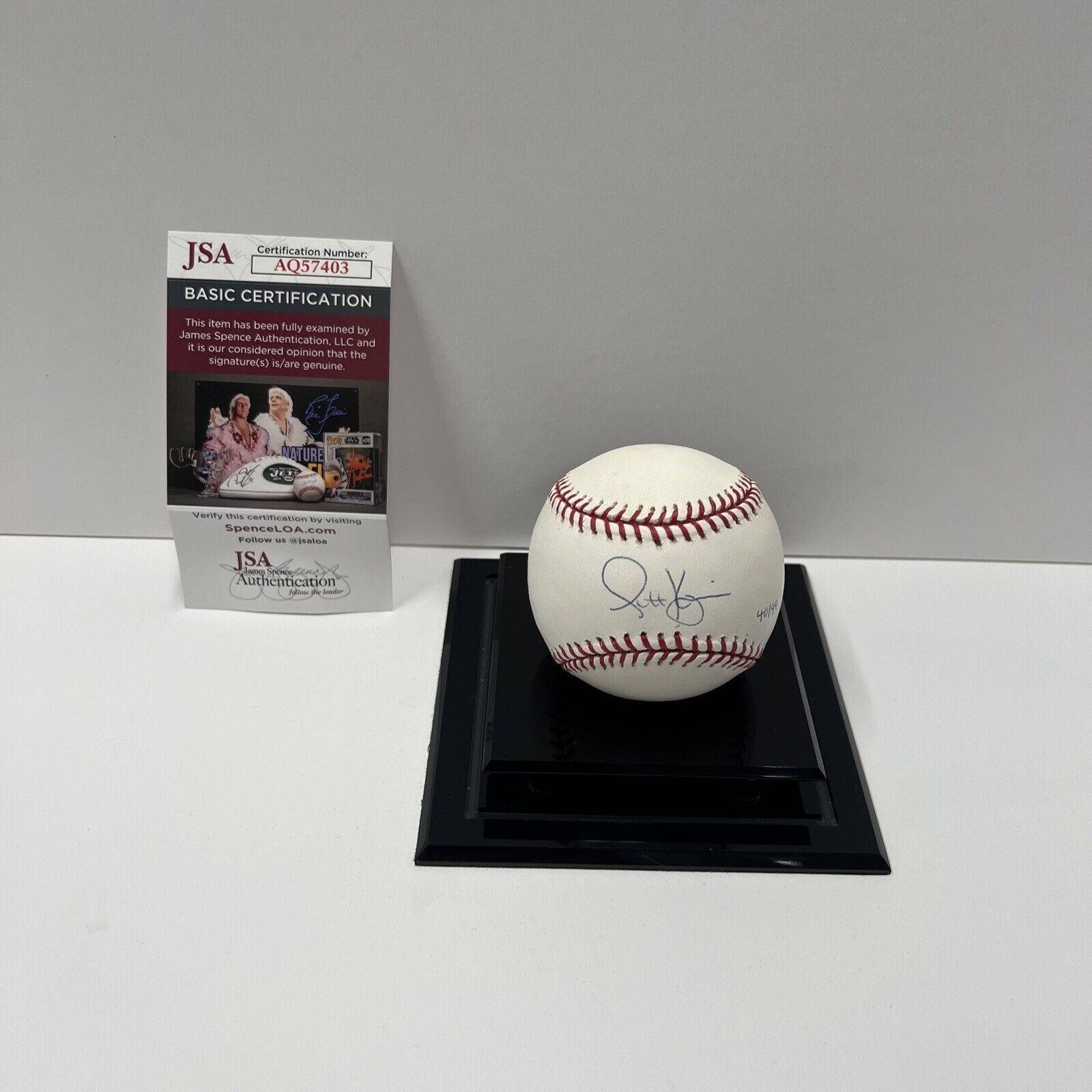 Scott Kazmir Rays Mets autographed signed baseball  JSA #AQ57403