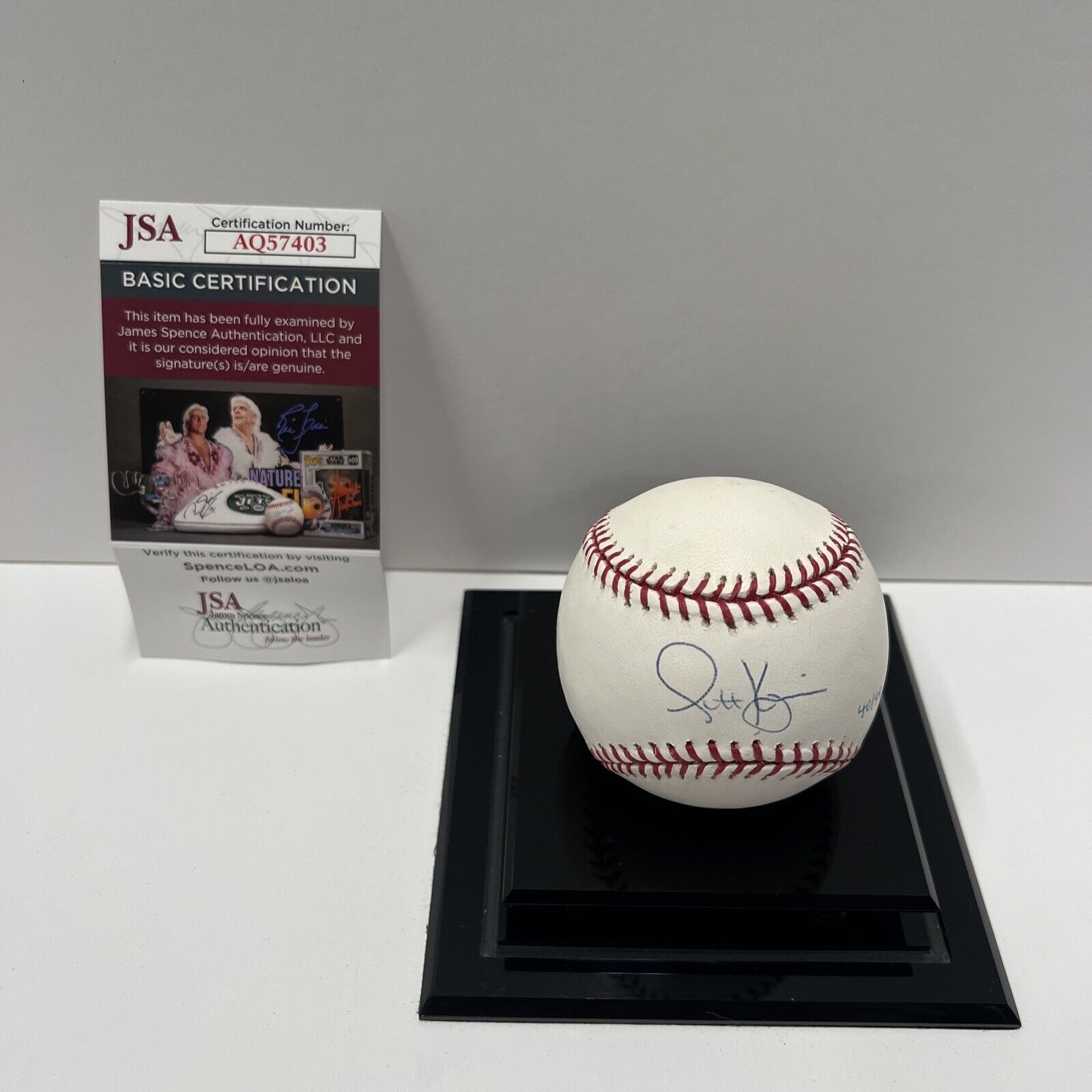 Scott Kazmir Rays Mets autographed signed baseball  JSA #AQ57403