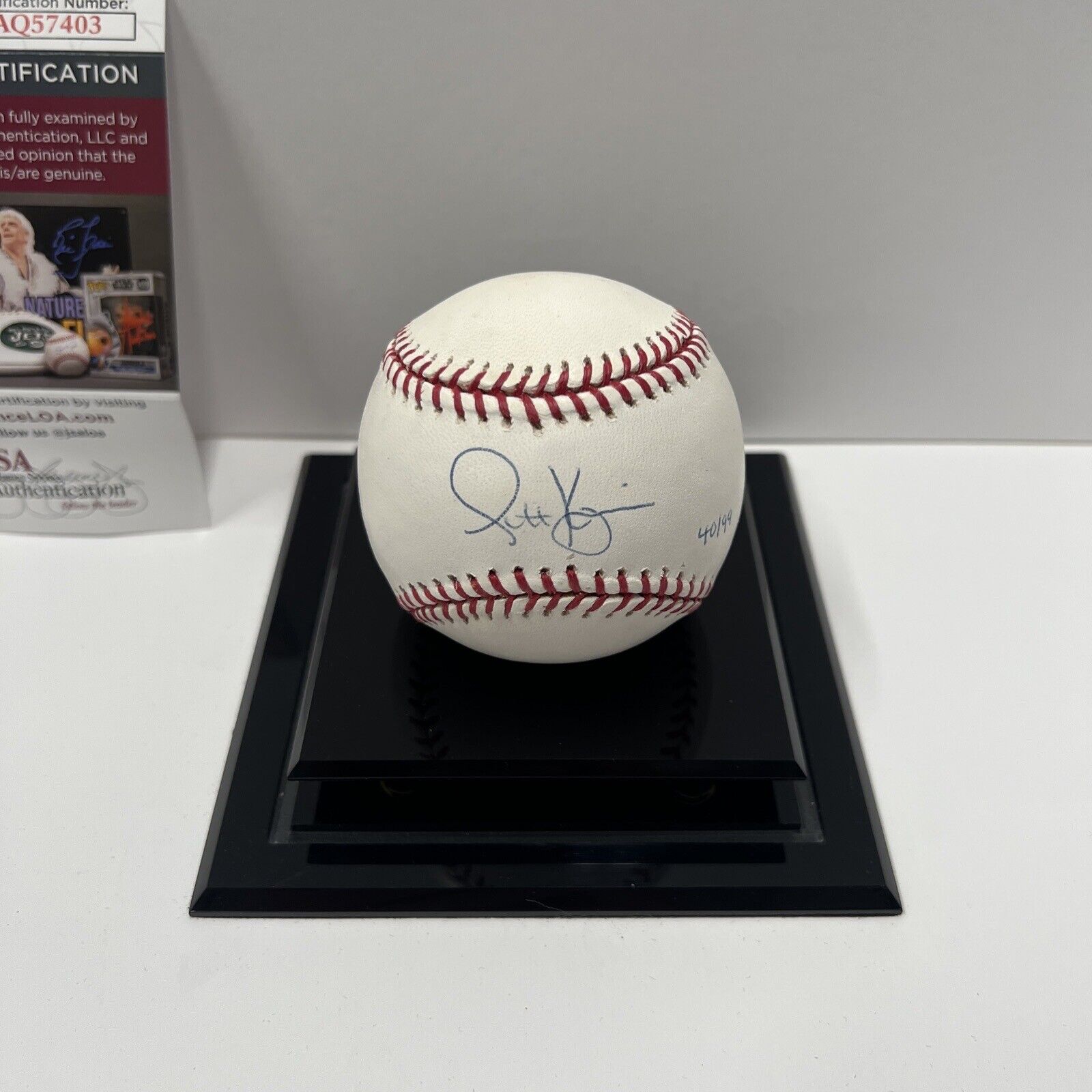 Scott Kazmir Rays Mets autographed signed baseball  JSA #AQ57403