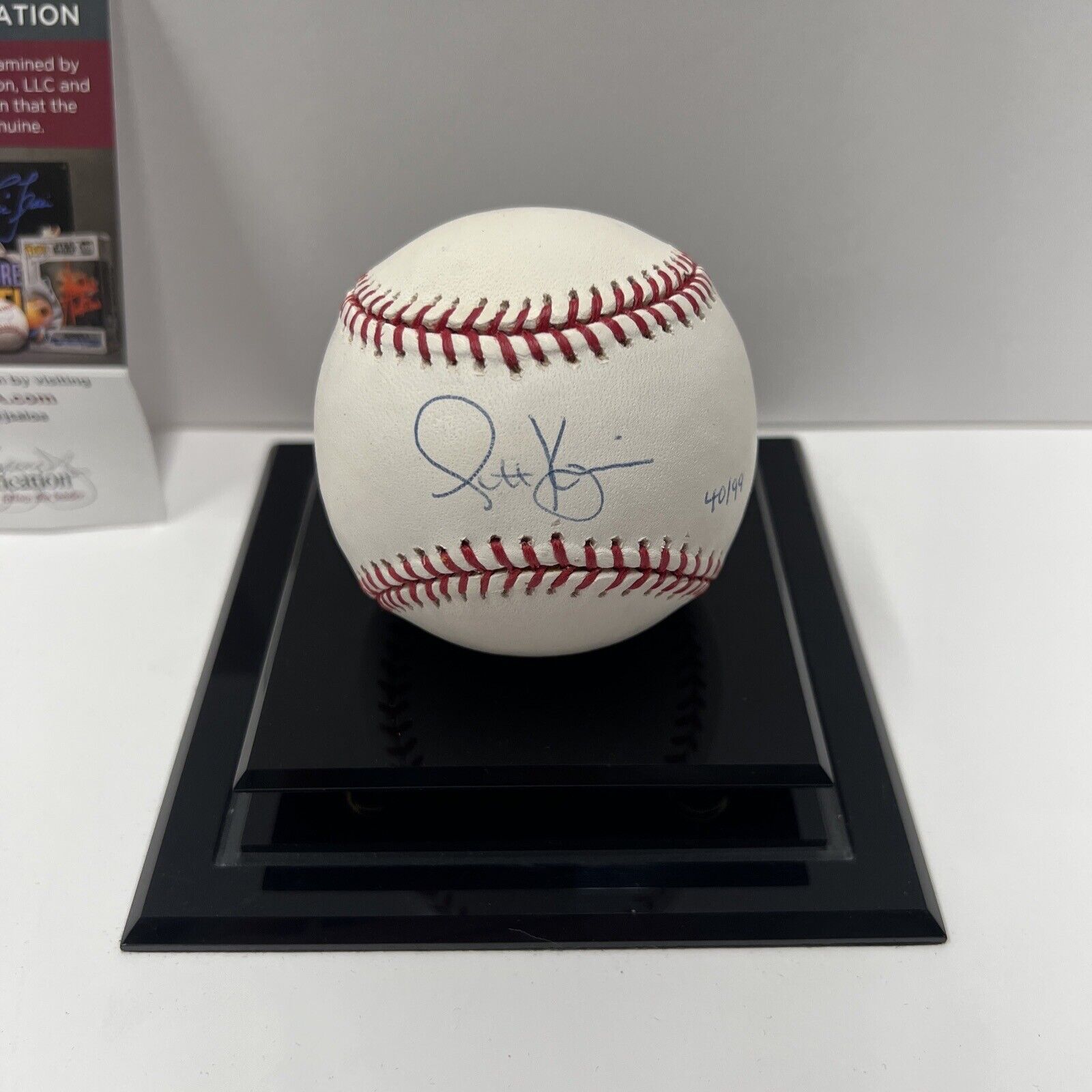 Scott Kazmir Rays Mets autographed signed baseball  JSA #AQ57403