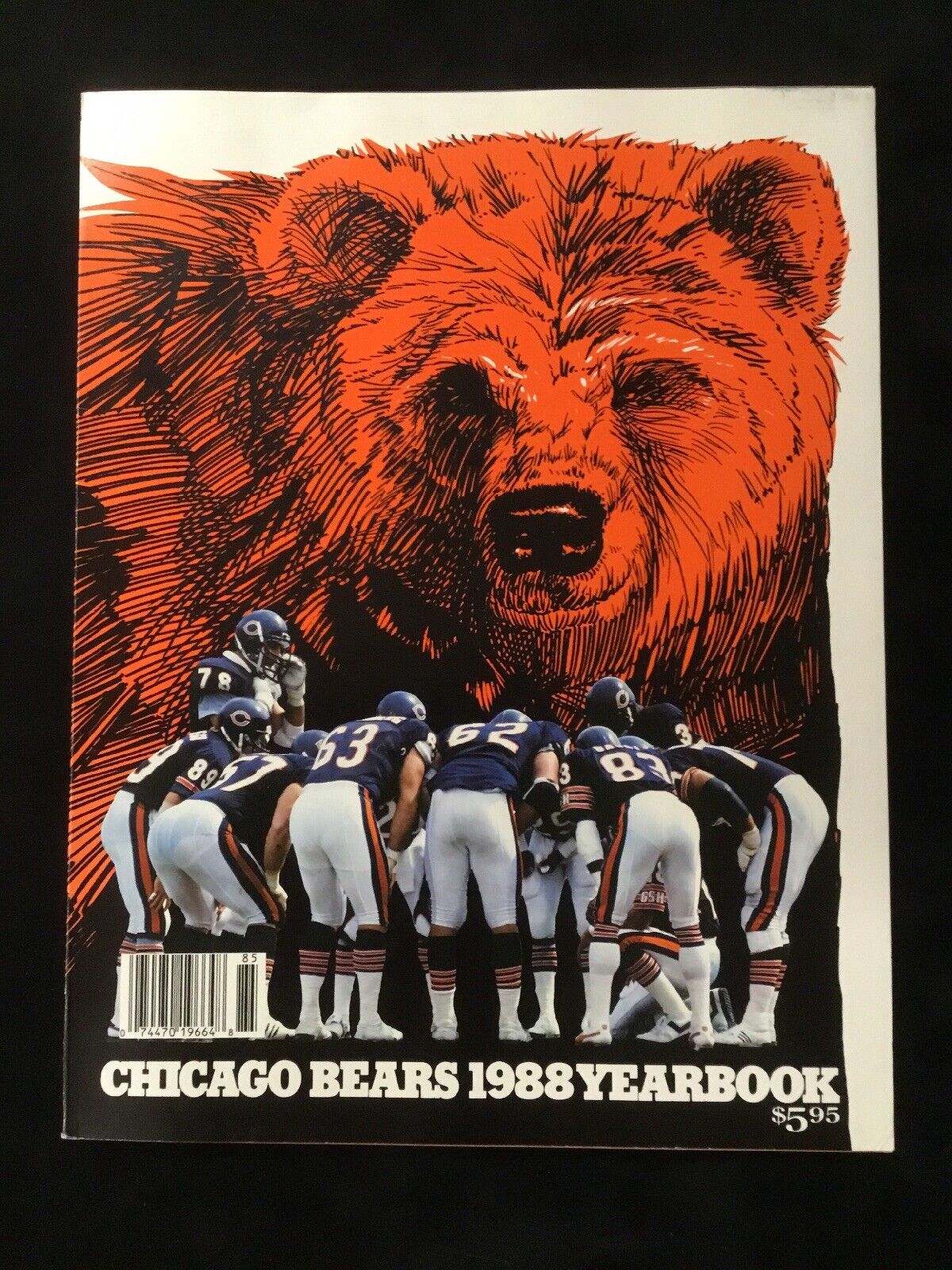 1988 Chicago Bears Yearbook Ex Nm