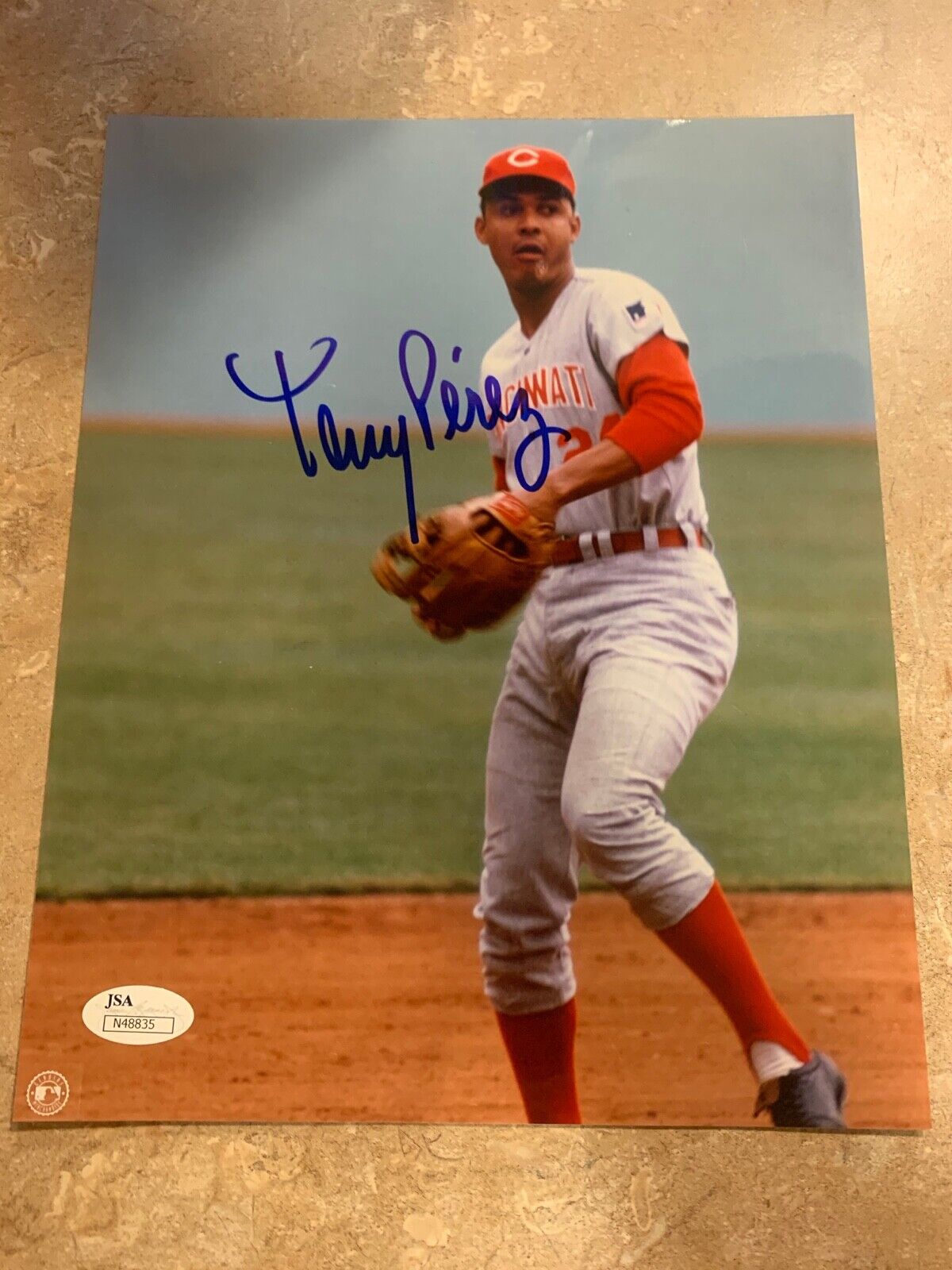 Tony Perez Cincinnati Reds Autographed 8x10 Photo w/ JSA COA #N48835