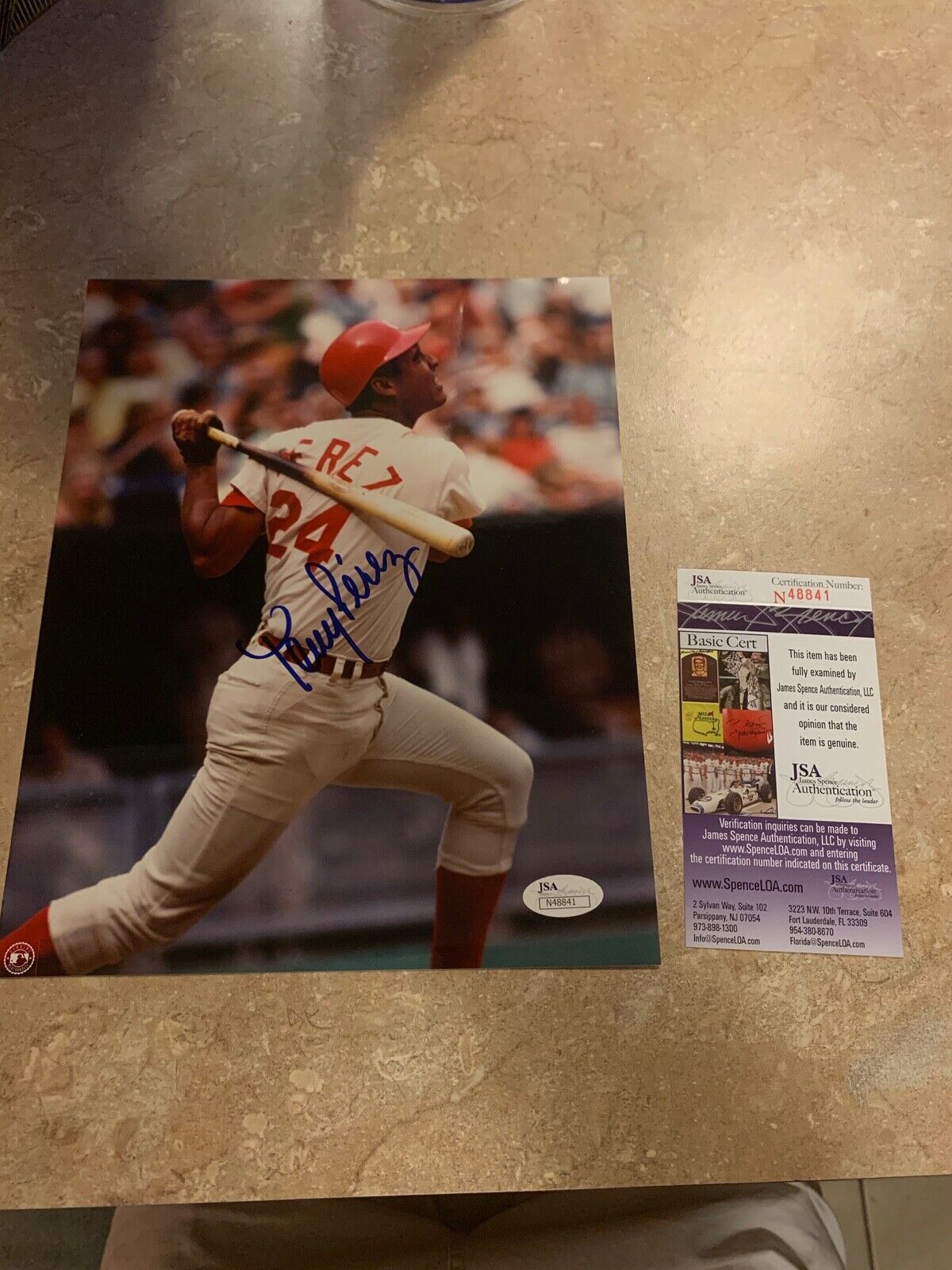 Tony Perez Cincinnati Reds Autographed 8x10 Photo w/ JSA COA #N48835