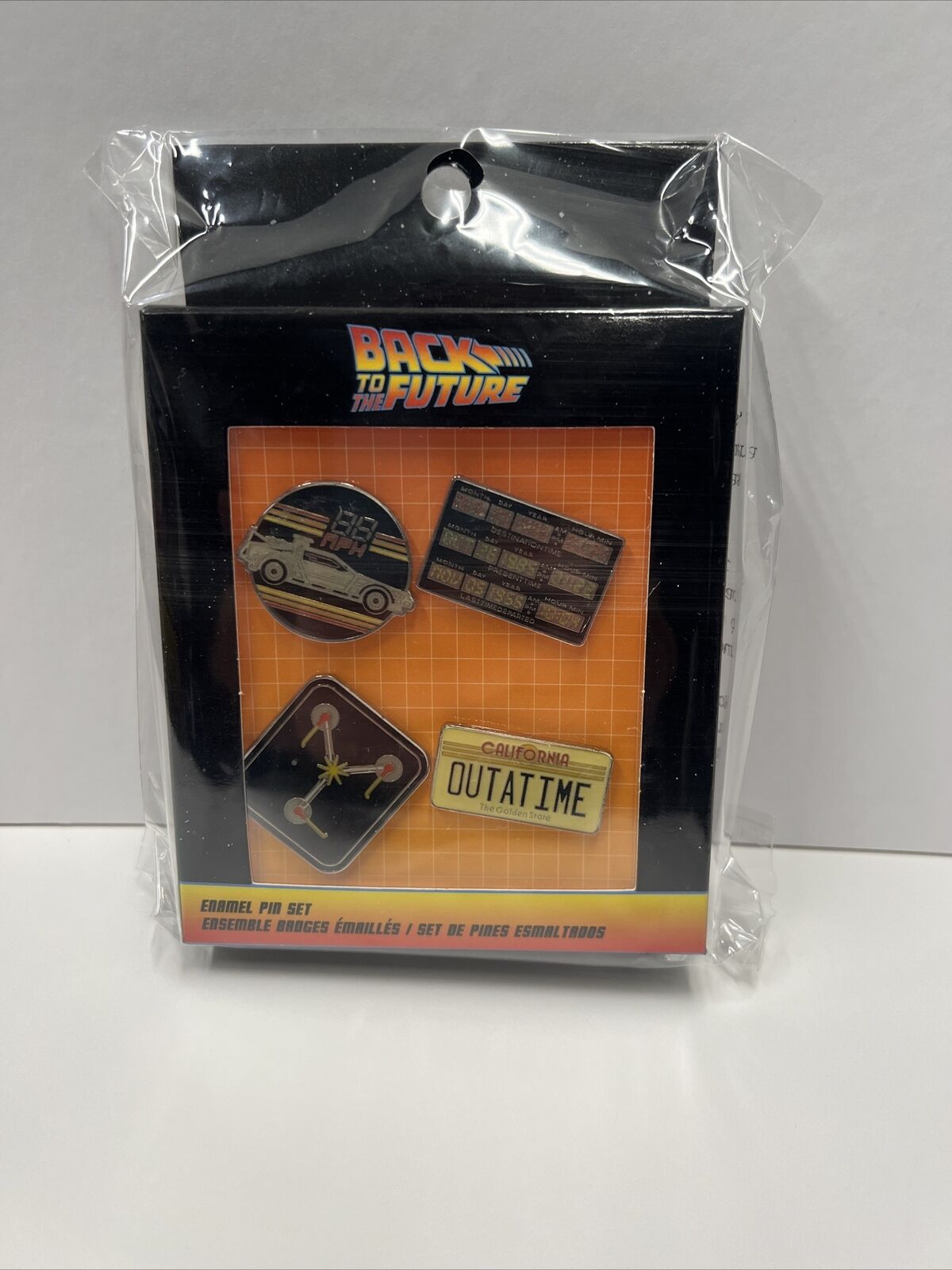 Universal Back To The Future Enamel Pin Set 4 Pins Included Sealed New In Box LE