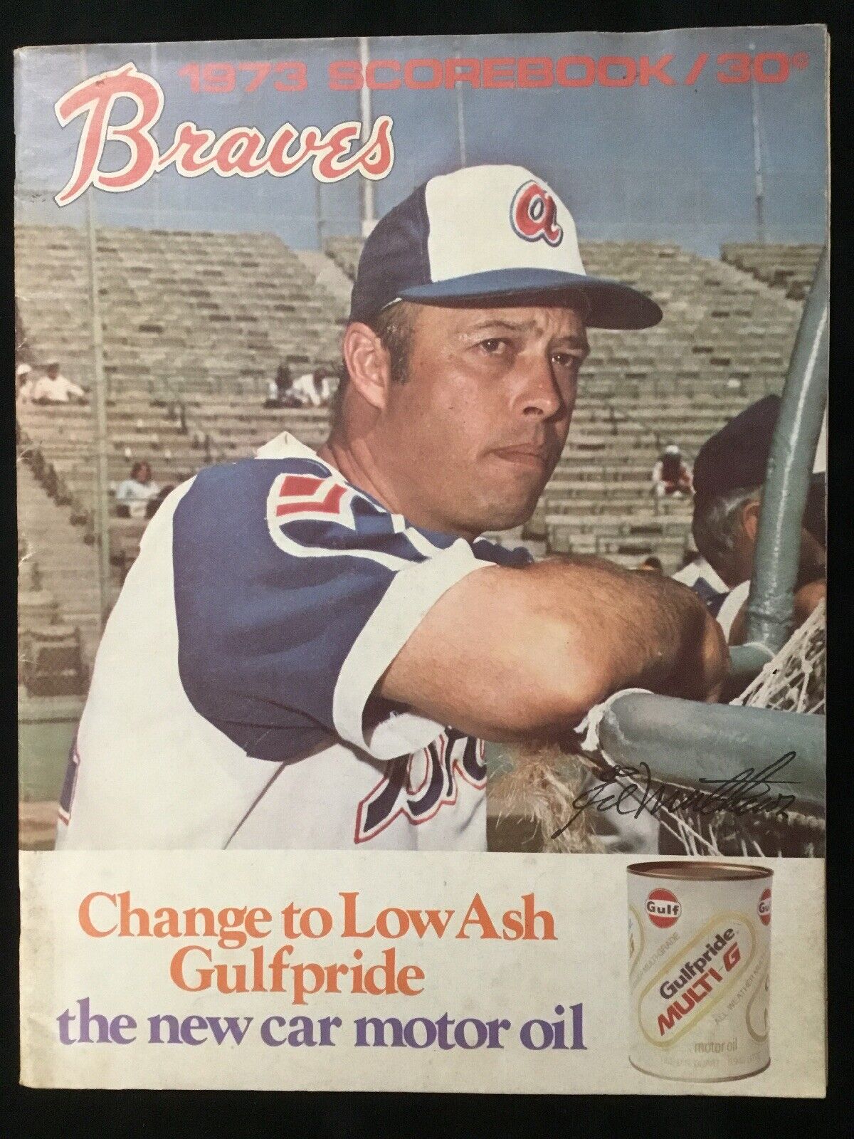 1973 Atlanta Braves Program Eddie Matthews Expos