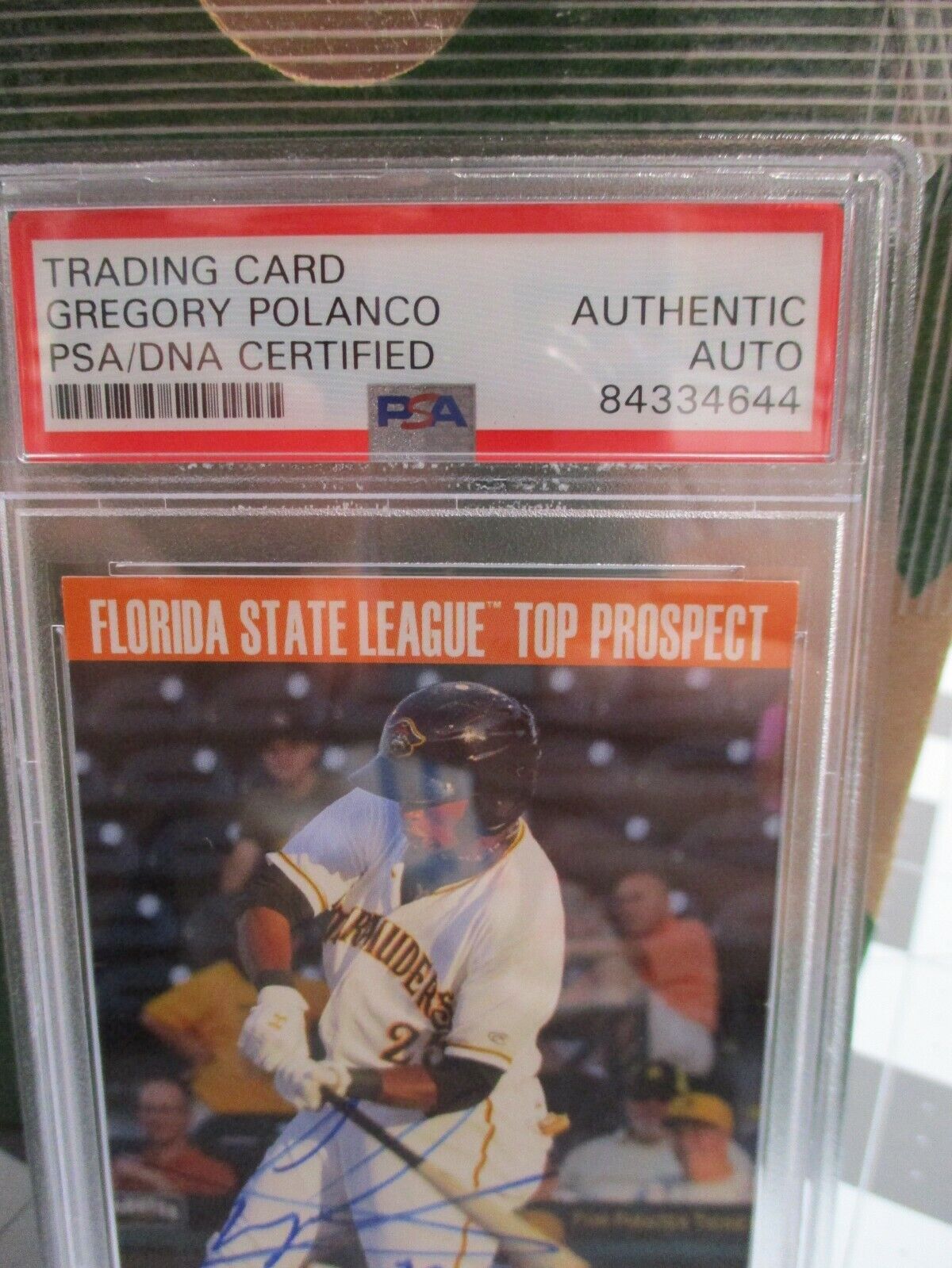 Gregory Polanco Autographed 2013 FSL Top Prospect Card Signed PSA 84334644