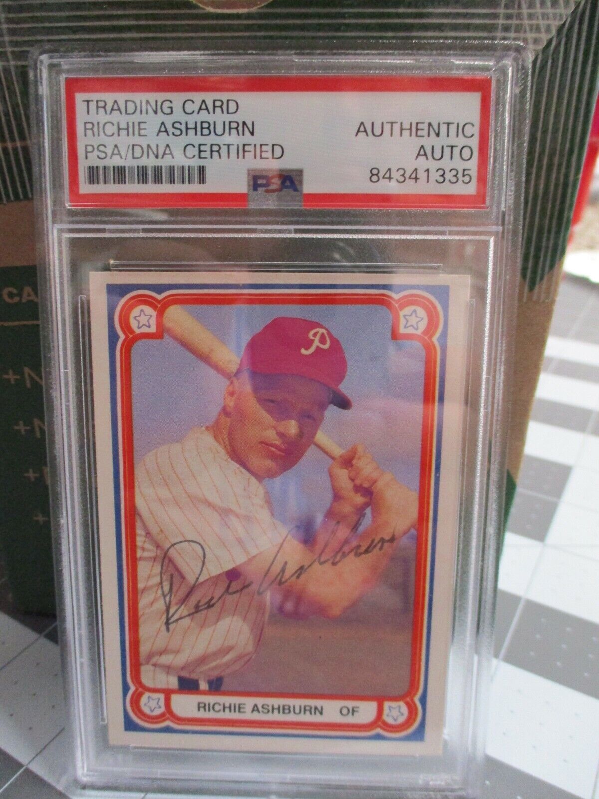 Richie Ashburn  Autographed 1987 TCMA  Best Teams Card Signed PSA 84341335