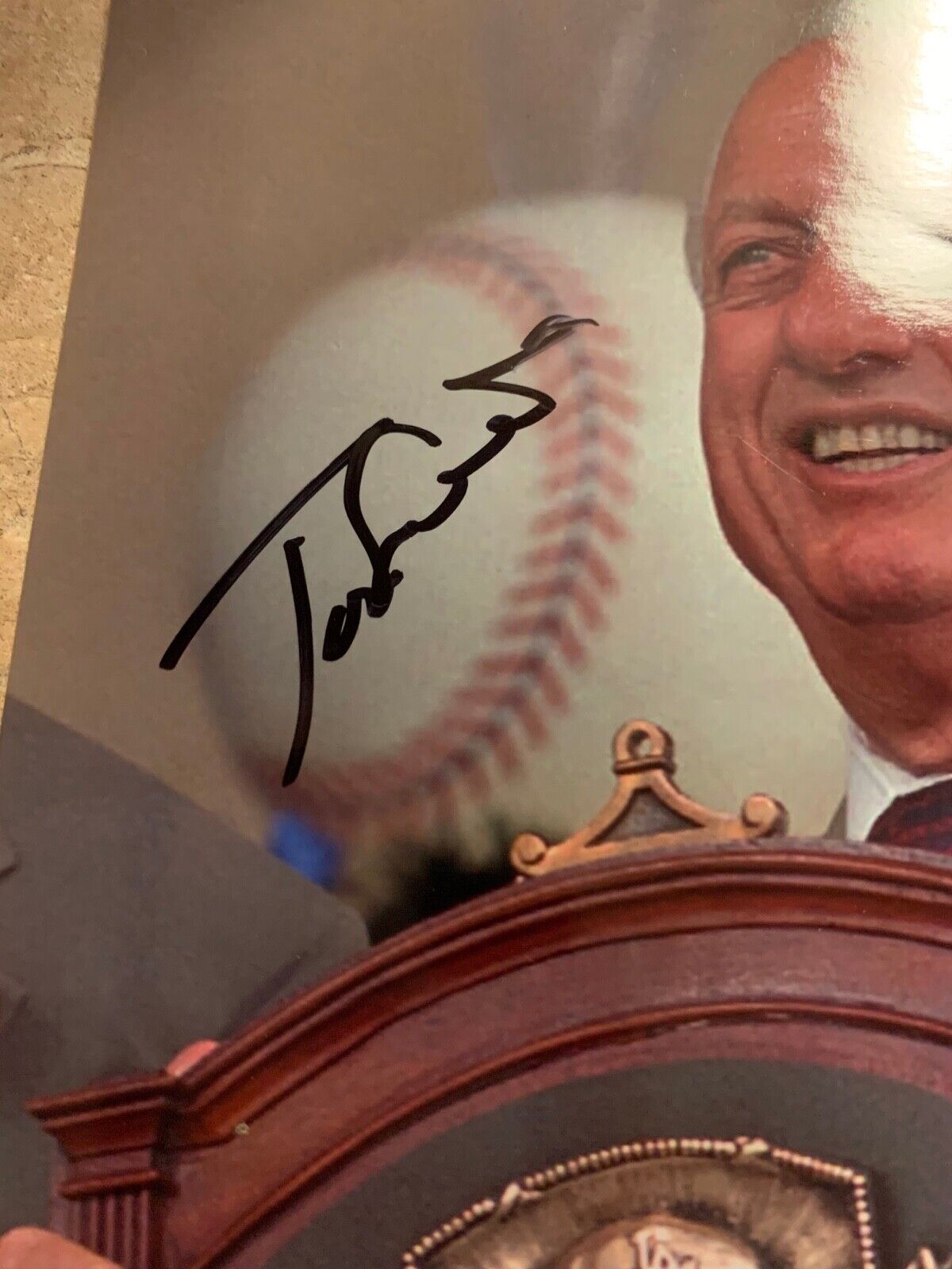 Tom Lasorda Dodgers Autographed 8x10 Photo Hall of Fame 1997 JSA COA #I02996