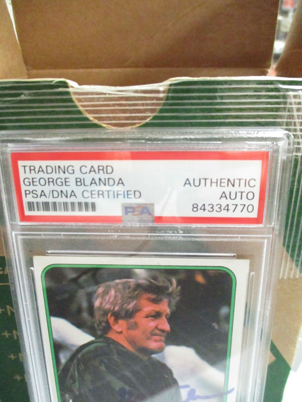 George Blanda Autographed 1976 Topps Card  JSA Stickered Signed PSA 84334770