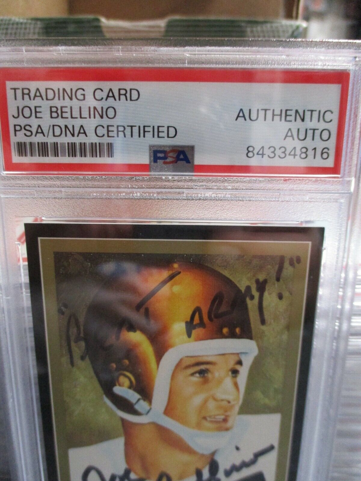 Joe Bellino Autographed 1991 Heisman Winner Beat Army Signed PSA 84334816