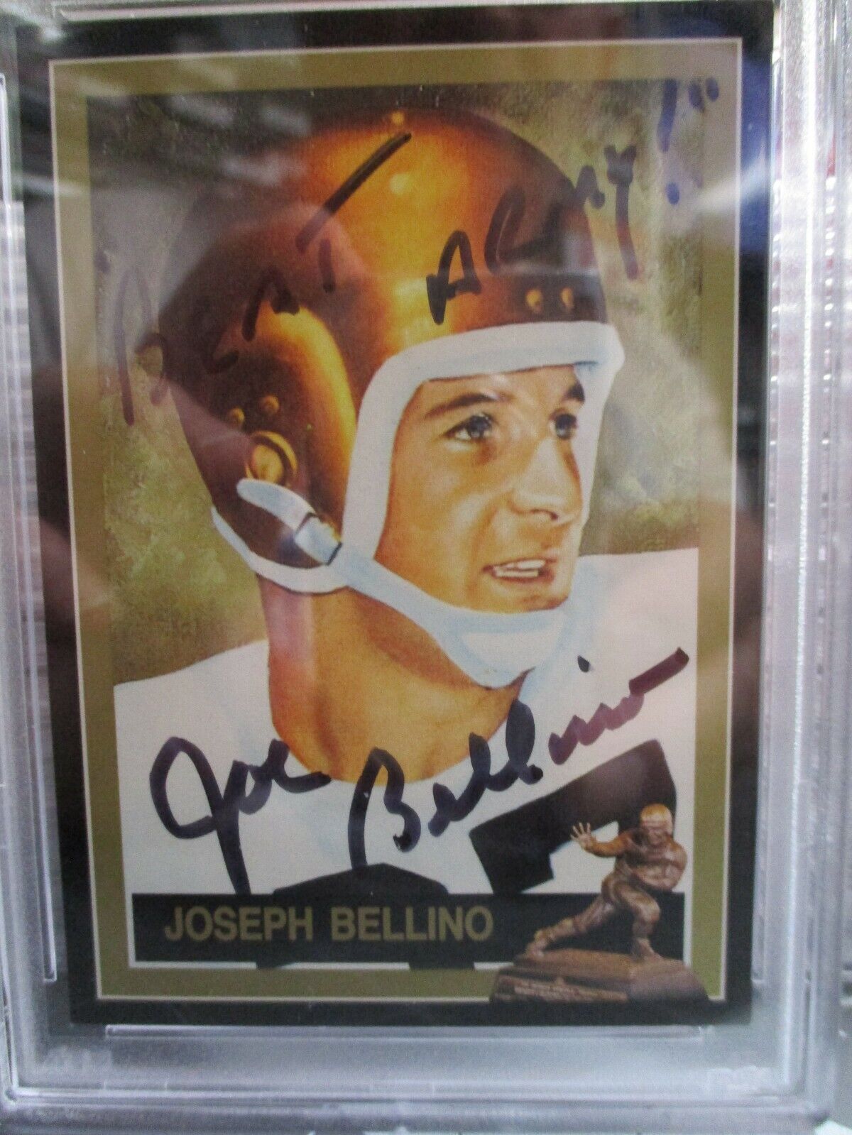 Joe Bellino Autographed 1991 Heisman Winner Beat Army Signed PSA 84334816