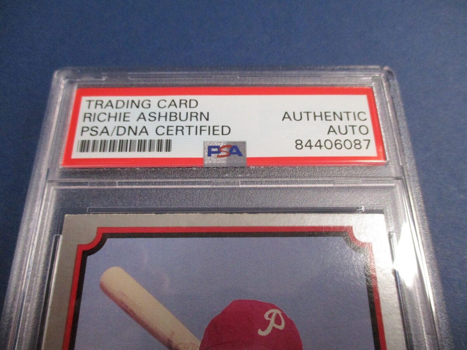 Richie Ashburn Phillies Autographed Signed 1988 Pacific Card #8 PSA Slab