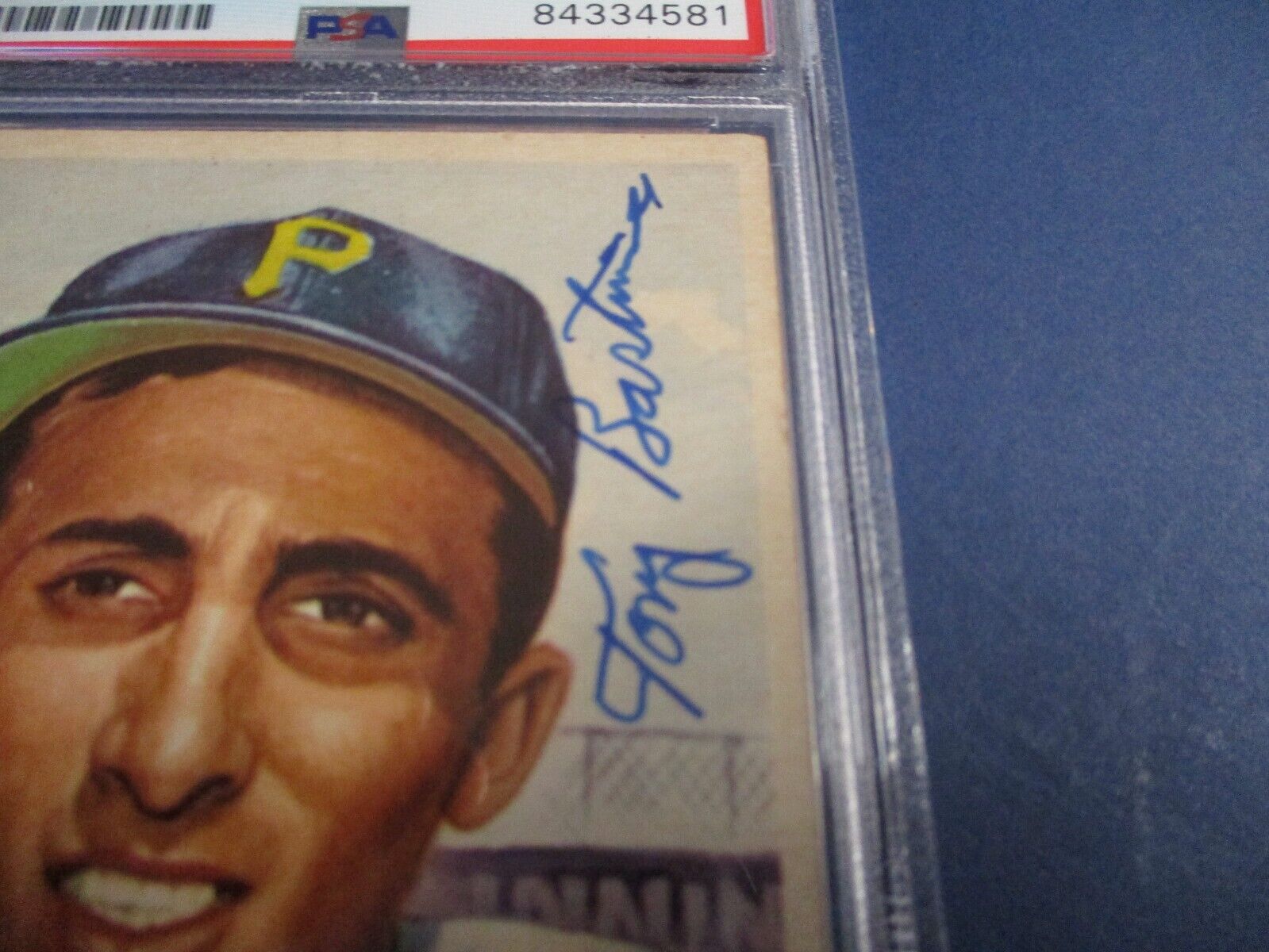 Tony Bartirome Pirates Autographed Signed 1953 Topps Baseball Card #71 PSA Slab