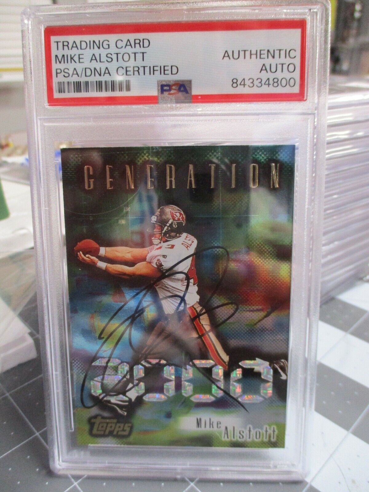 Mike Alstott  Autographed 1998 Topps Generation Signed PSA 84334800