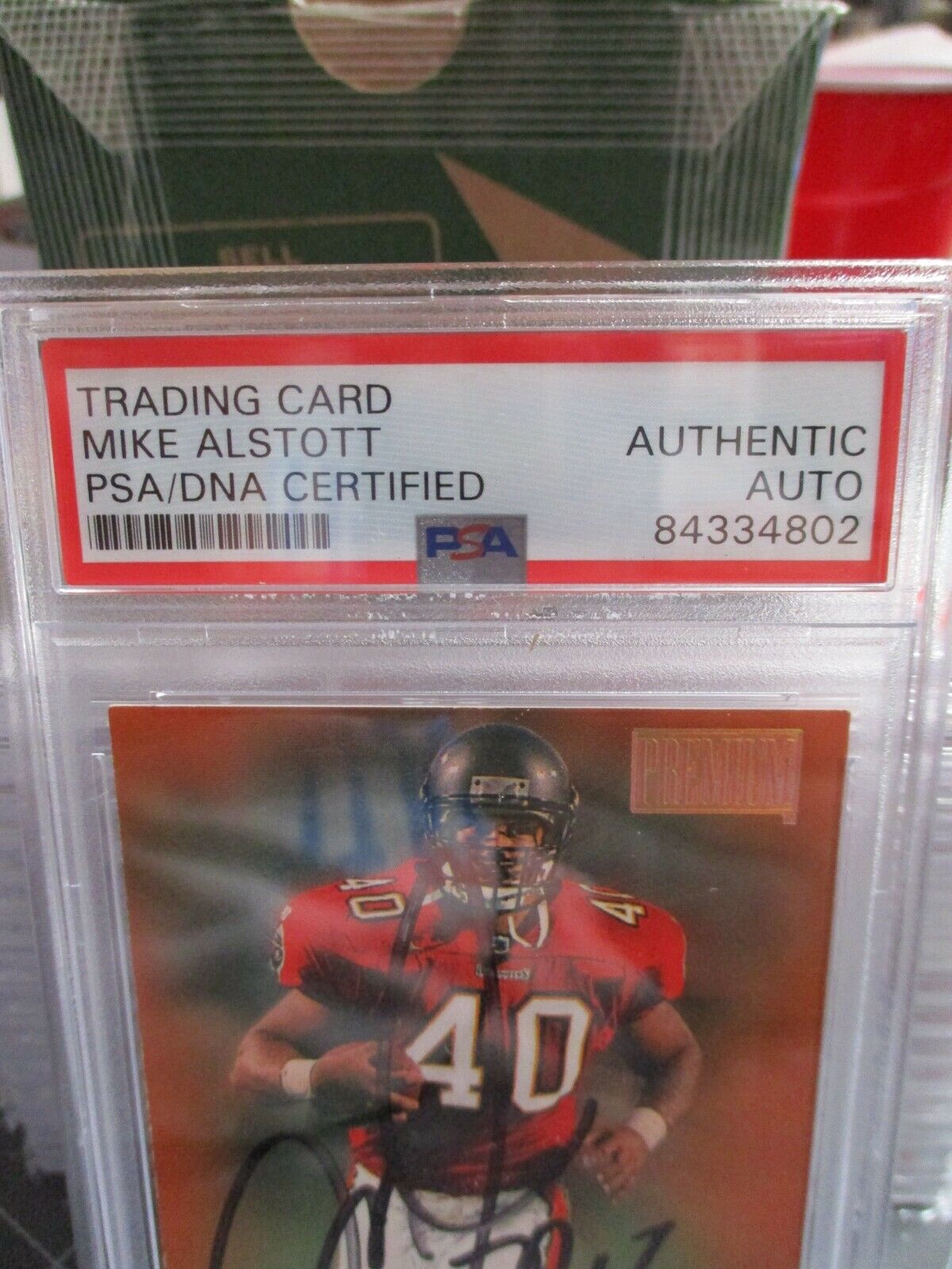 Mike Alstott  Autographed 1998 1997 Skybox Premium  Signed PSA 84334802