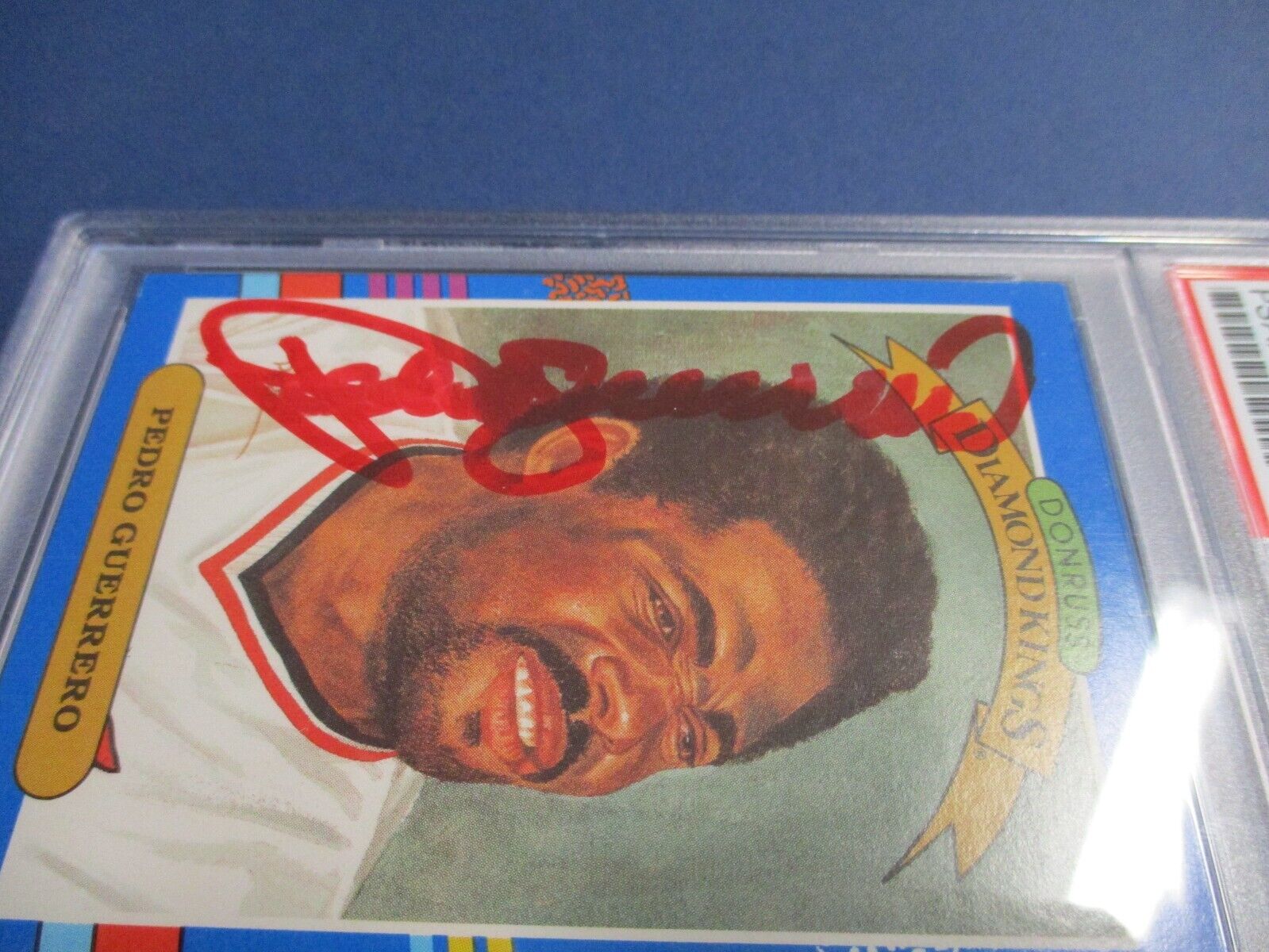 Pedro Guerrero Autographed Signed 1990 Donruss Diamond Kings Card #25 PSA Slab