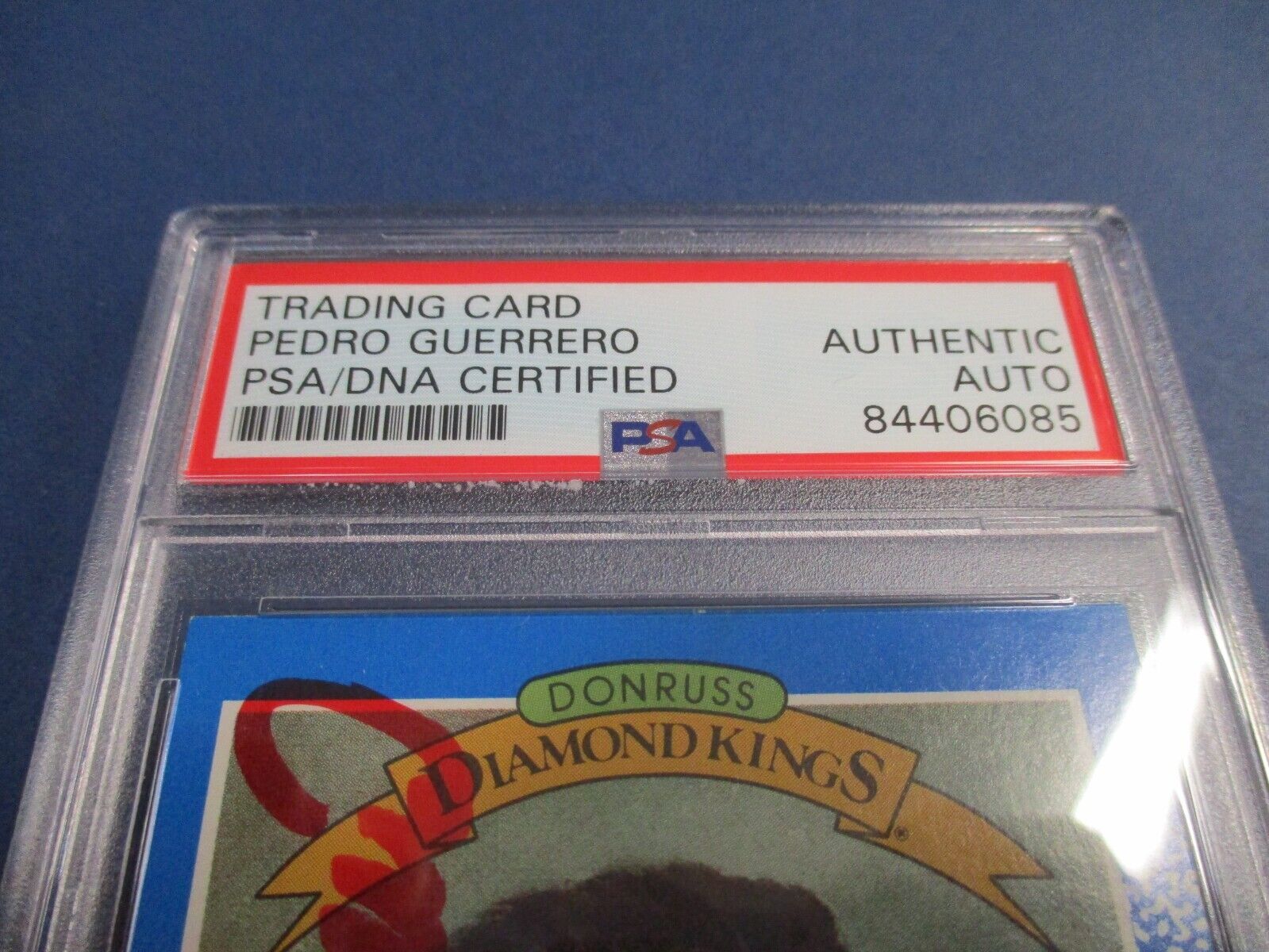 Pedro Guerrero Autographed Signed 1990 Donruss Diamond Kings Card #25 PSA Slab