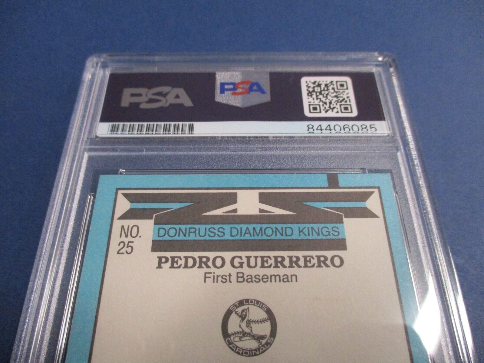 Pedro Guerrero Autographed Signed 1990 Donruss Diamond Kings Card #25 PSA Slab