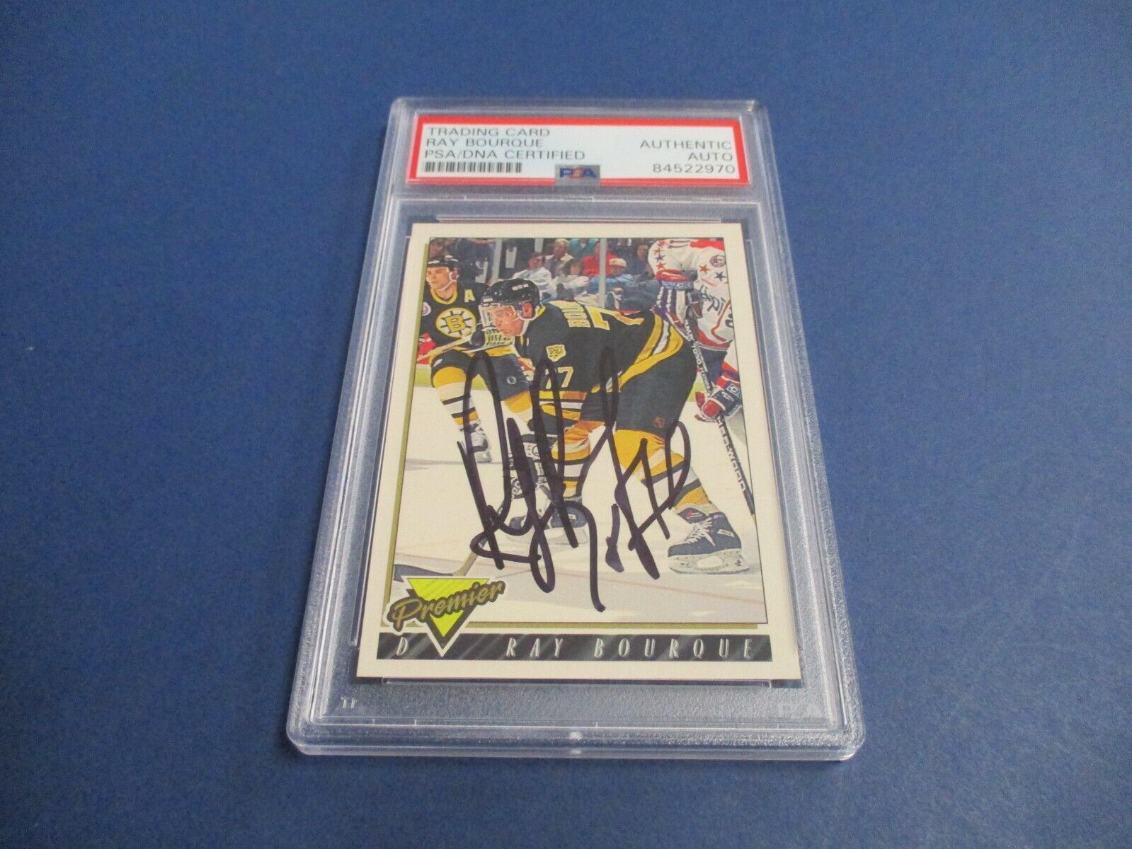 Ray Bourque Boston Bruins Autographed Signed 1993-94 Topps Premier  #350 PSA