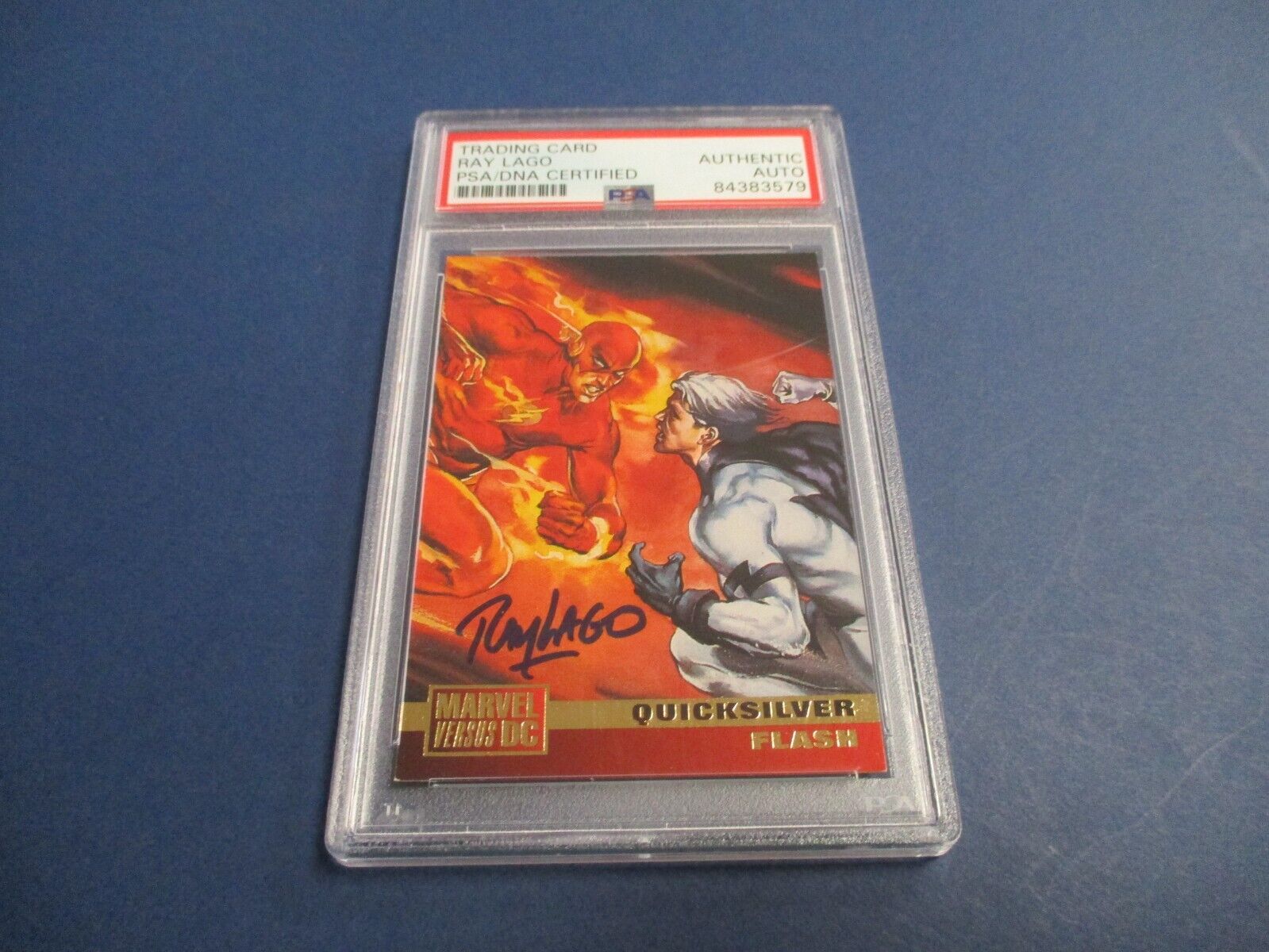 Ray Lago "Artist" Autographed Signed 1995 Marvel Versus DC Card #28 PSA Slab