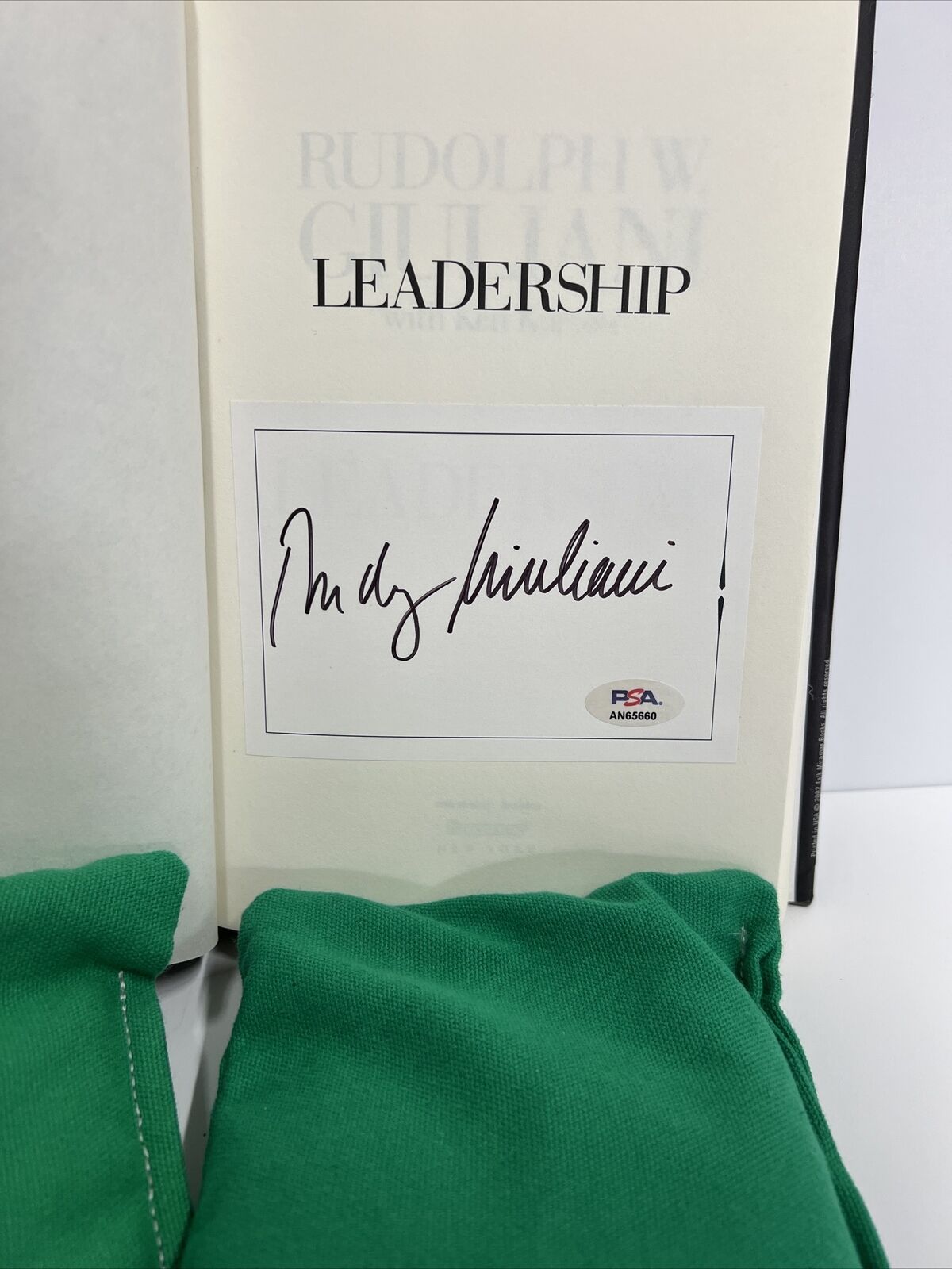 Rudolph W Giuliani NY Mayor Autographed Signed Leadership Book PSA #AN65660