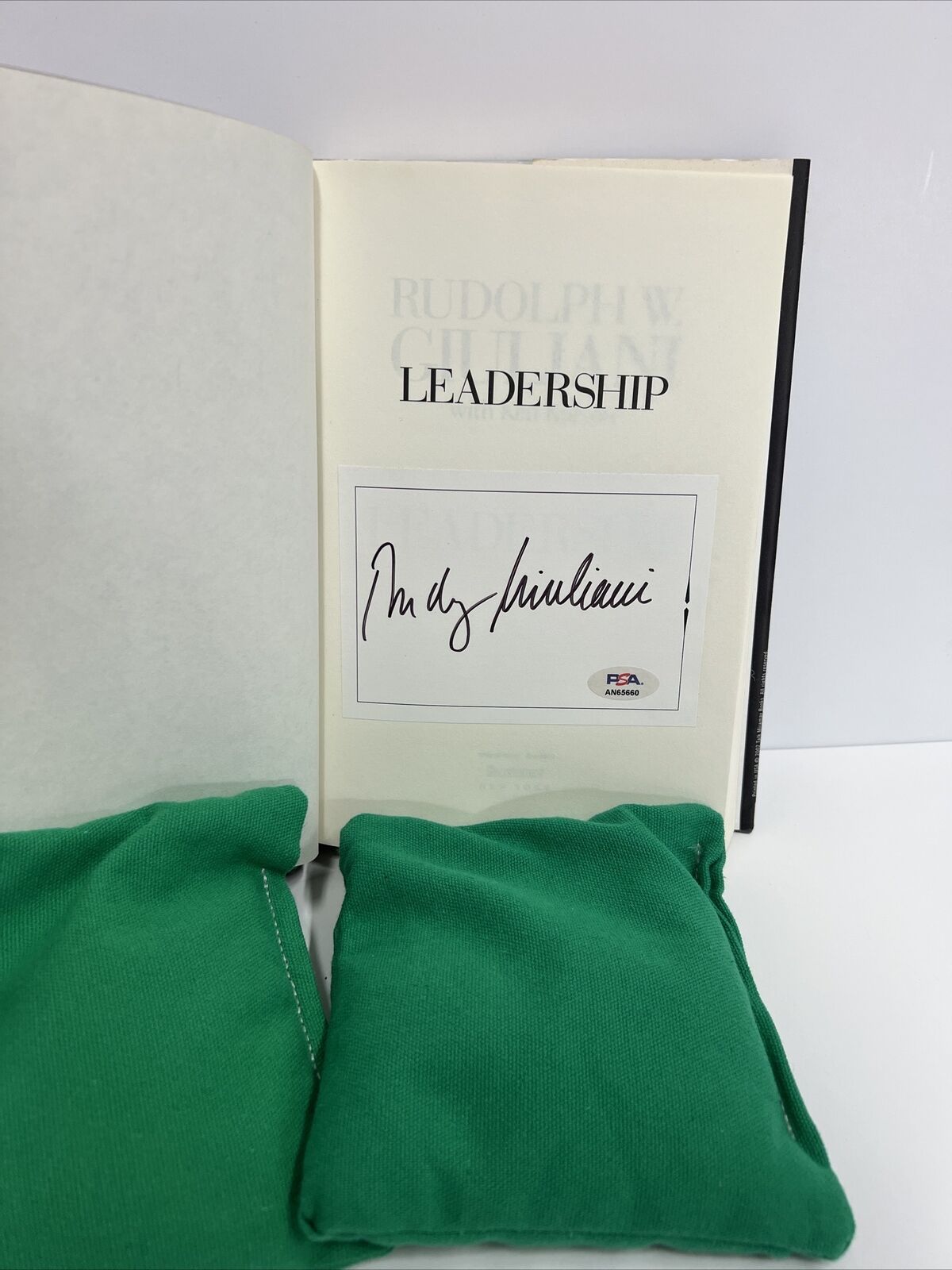 Rudolph W Giuliani NY Mayor Autographed Signed Leadership Book PSA #AN65660