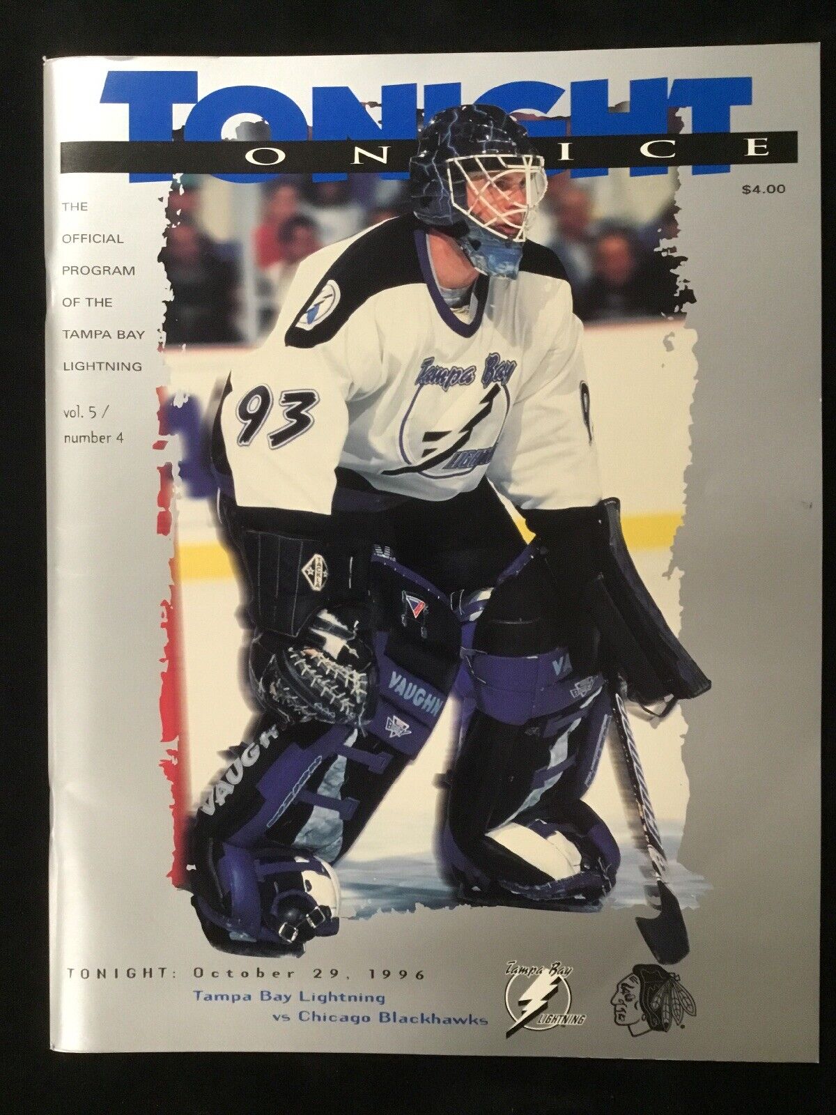 Tonight On IceProgram Tampa Bay Lightning  Vs Blackhawks 1996