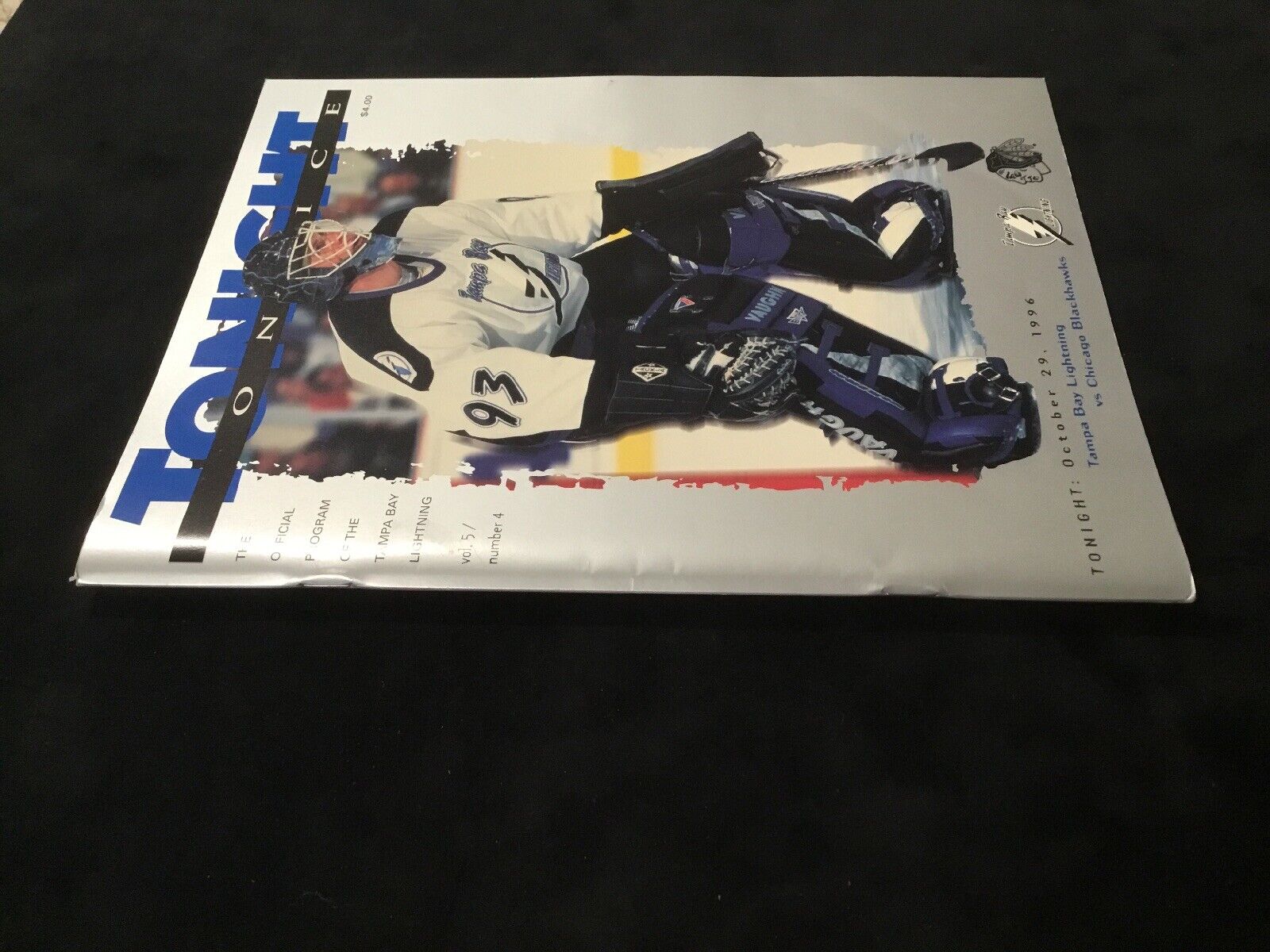 Tonight On IceProgram Tampa Bay Lightning  Vs Blackhawks 1996