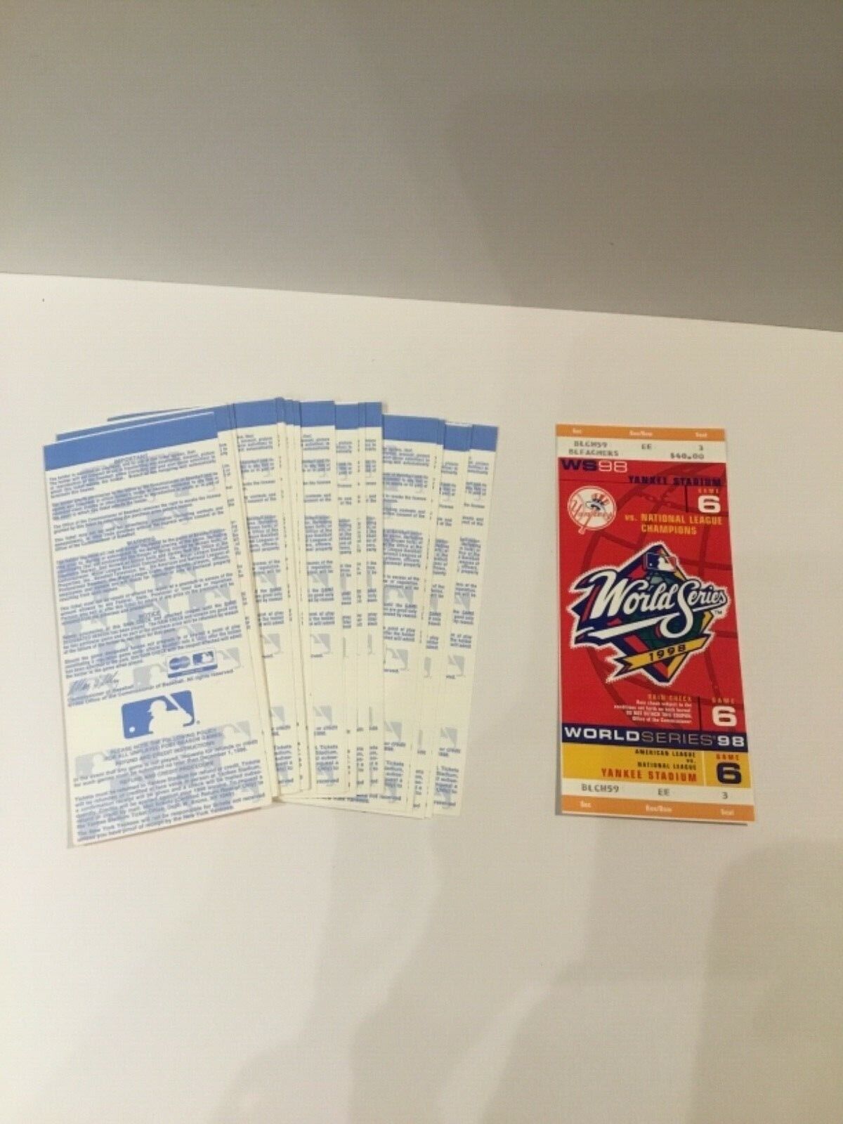 World Series Ticket 1998 Game 6 Yankees