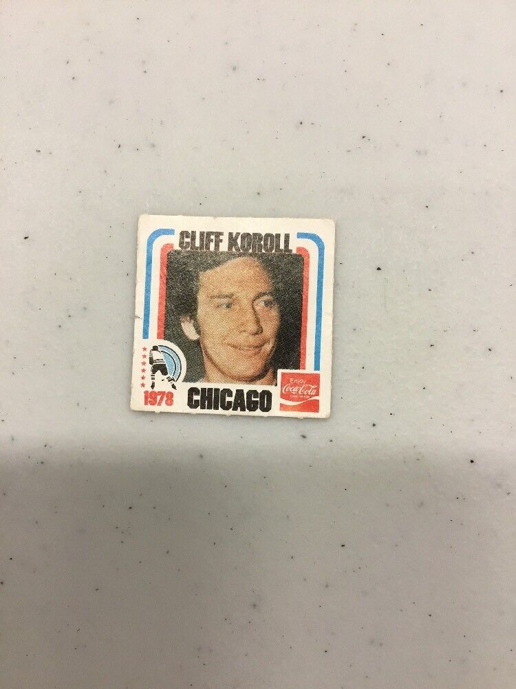 1977/78 Coca-Cola Canada Mini Card Cliff Koroll Chicago Blackhawks