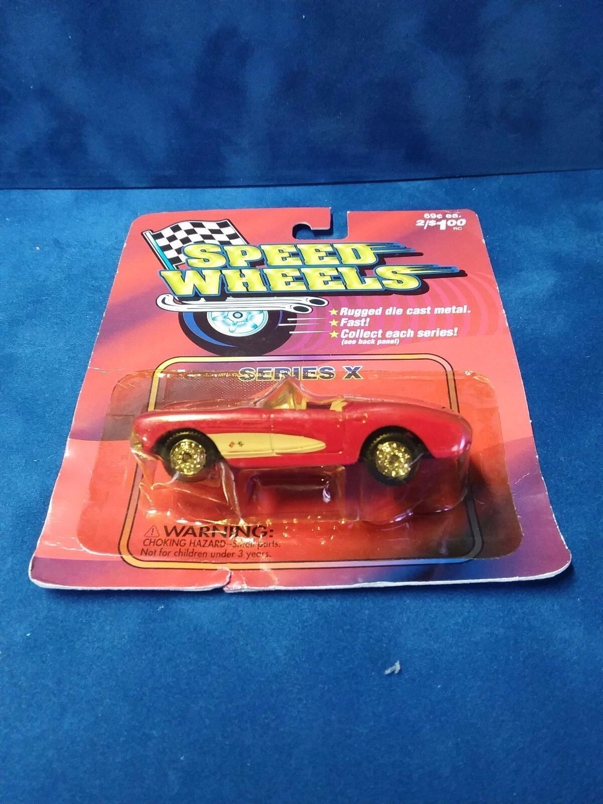 SPEED WHEELS DIECAST SERIES X CHEVY CORVETTE ROADSTER RED