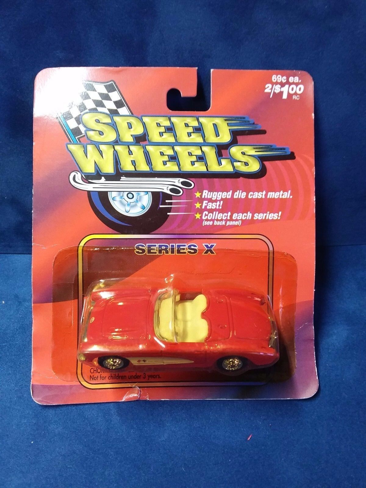 SPEED WHEELS DIECAST SERIES X CHEVY CORVETTE ROADSTER RED