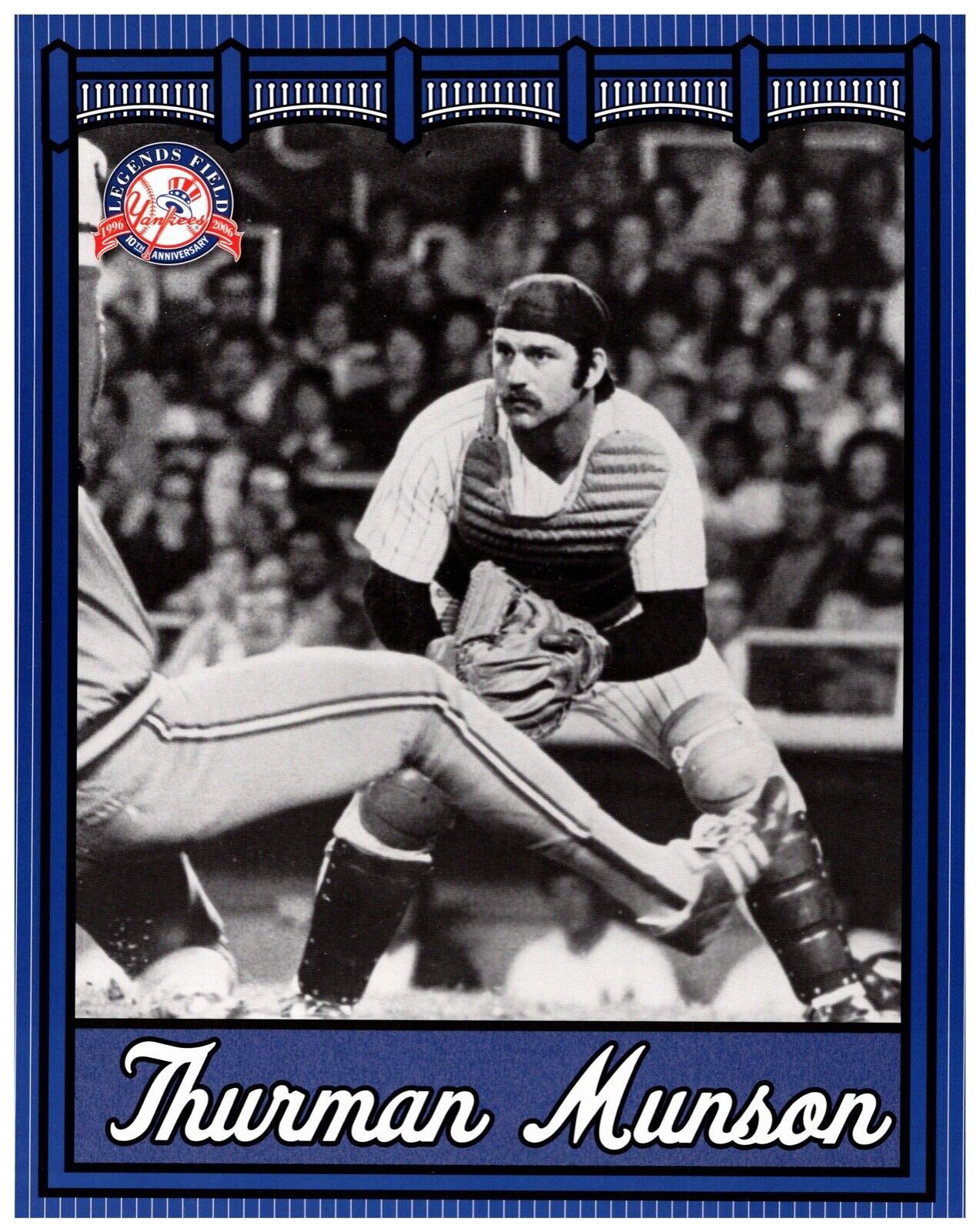 Thurman Munson New York Yankees 8x10 Sports Photo Unsigned Monument Park Series