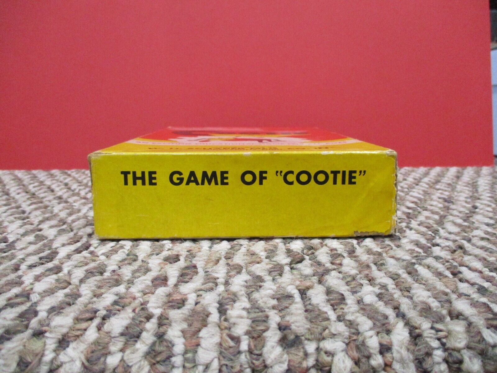 1949 Vintage Cootie Game Box  Is 6x9 Inches Missing 1 Leg Green Heads EX