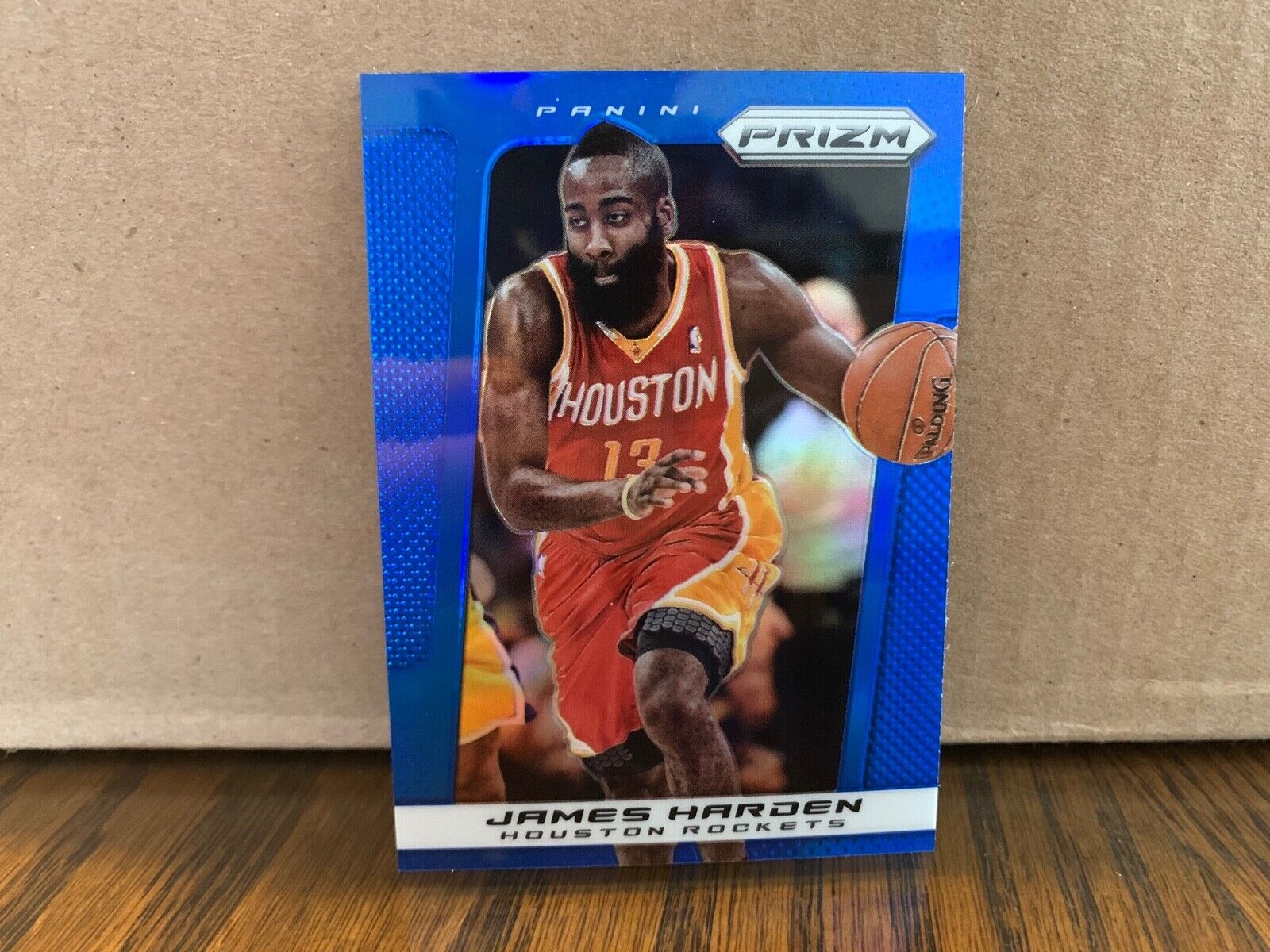 James Harden Houston Rockets 2013/14 Panini Prizm Blue Refractor Card #92