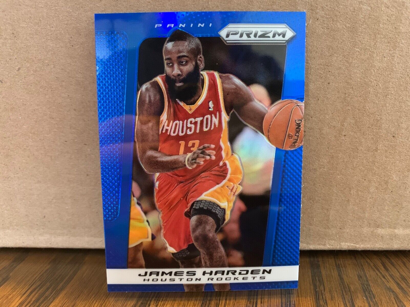 James Harden Houston Rockets 2013/14 Panini Prizm Blue Refractor Card #92